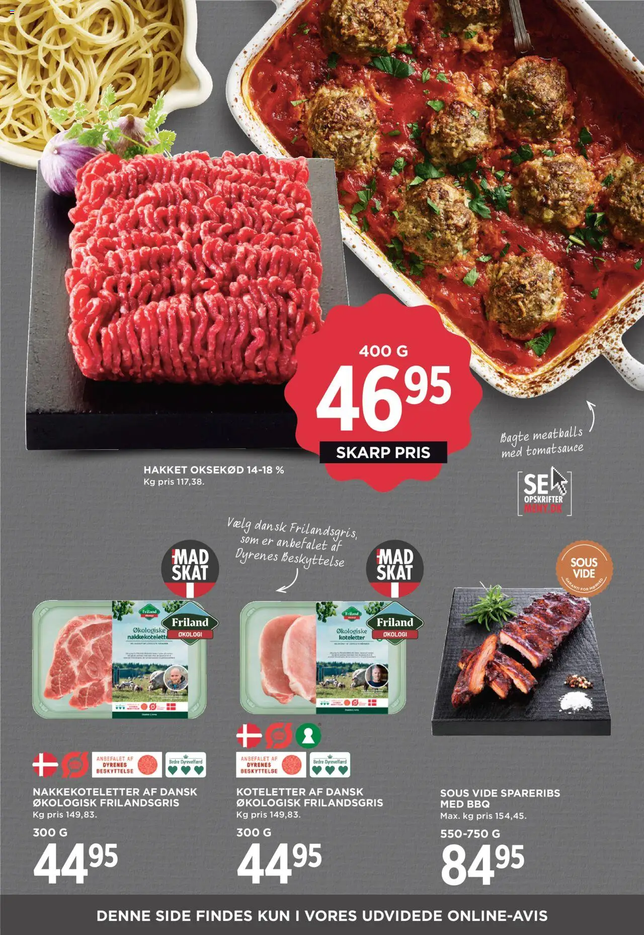 Meny tilbudsavis – gyldig fra 05.09.2025 | Side: 11 | Produkter: Koteletter, Oksekød, Spareribs, Søm