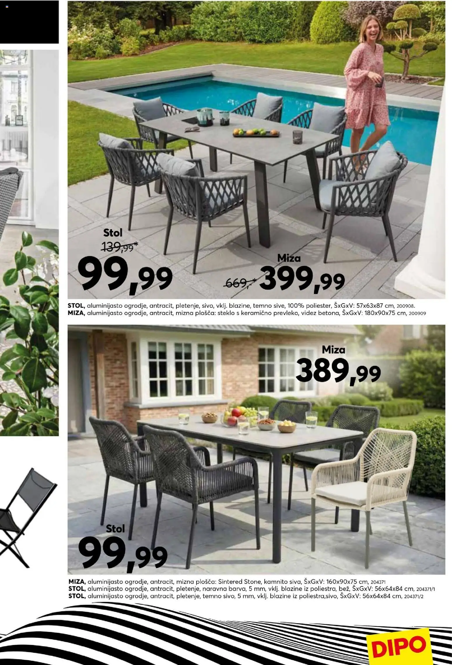 Novi Dipo katalog ponudbe – veljaven od 25.03.2026 | Stran: 15 | Izdelki: Miza, Stol