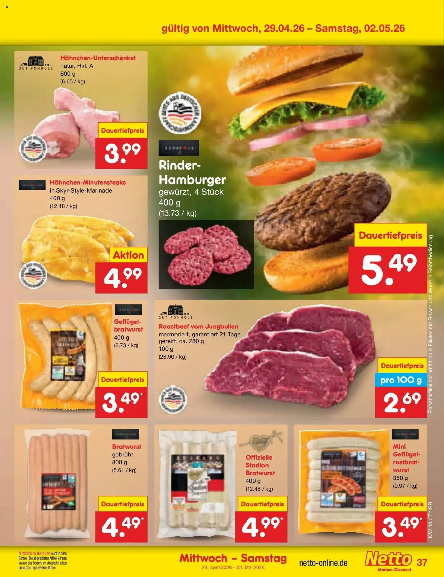 Netto Marken-Discount Prospekt Pirna	 – gültig ab 27.04.2026 | Seite: 55 | Produkte: Bratwurst, Roastbeef, Wurst, Fleisch