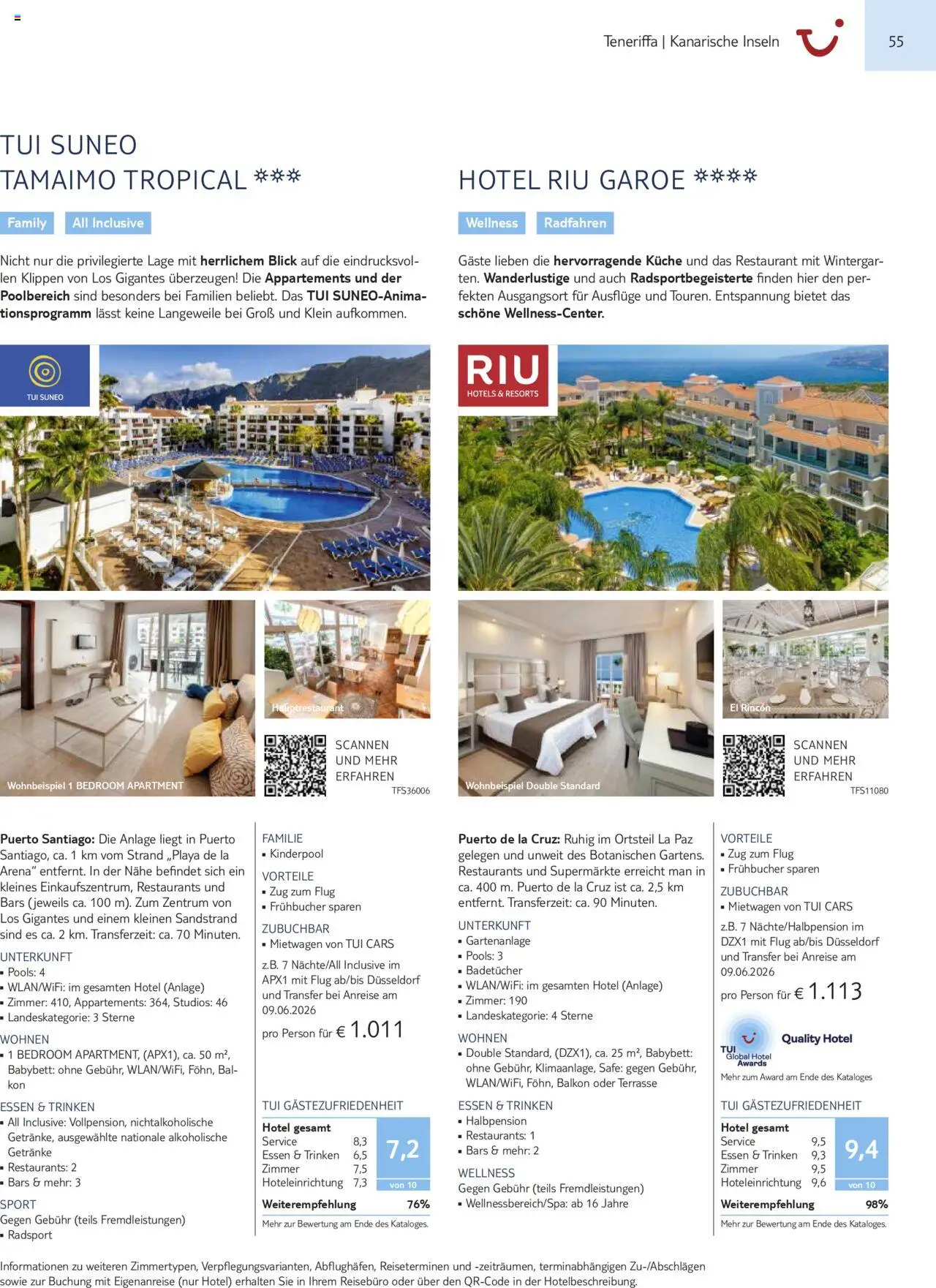 TUI Prospekt Kanaren, Kapverden & Senegal 2025/26	  – gültig ab 01.11.2025 | Seite: 55 | Produkte: Babybett, Küche