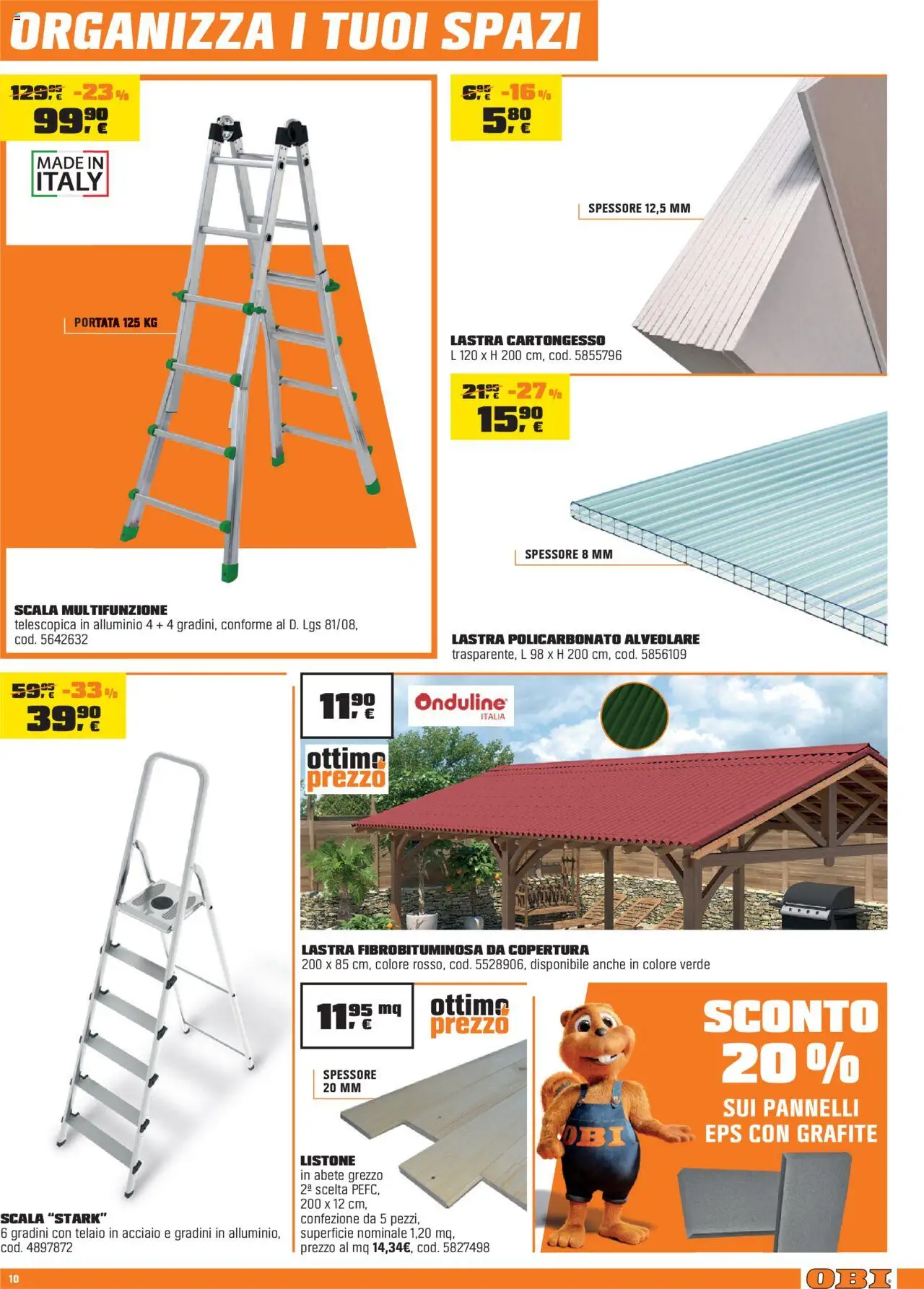 Volantino OBI del 02.10.2025 | Pagina: 10 | Prodotti: Scala, Alluminio