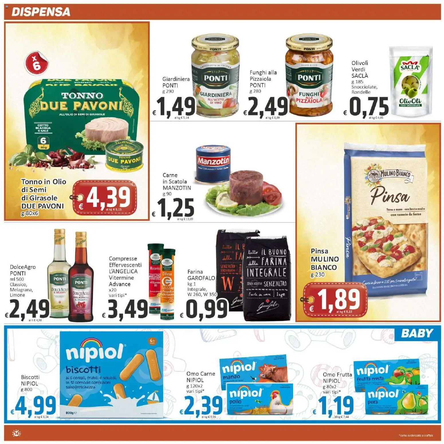 Volantino Paghi Poco del 03.03.2026 | Pagina: 14 | Prodotti: Frutta, Sale, Limone, Pera