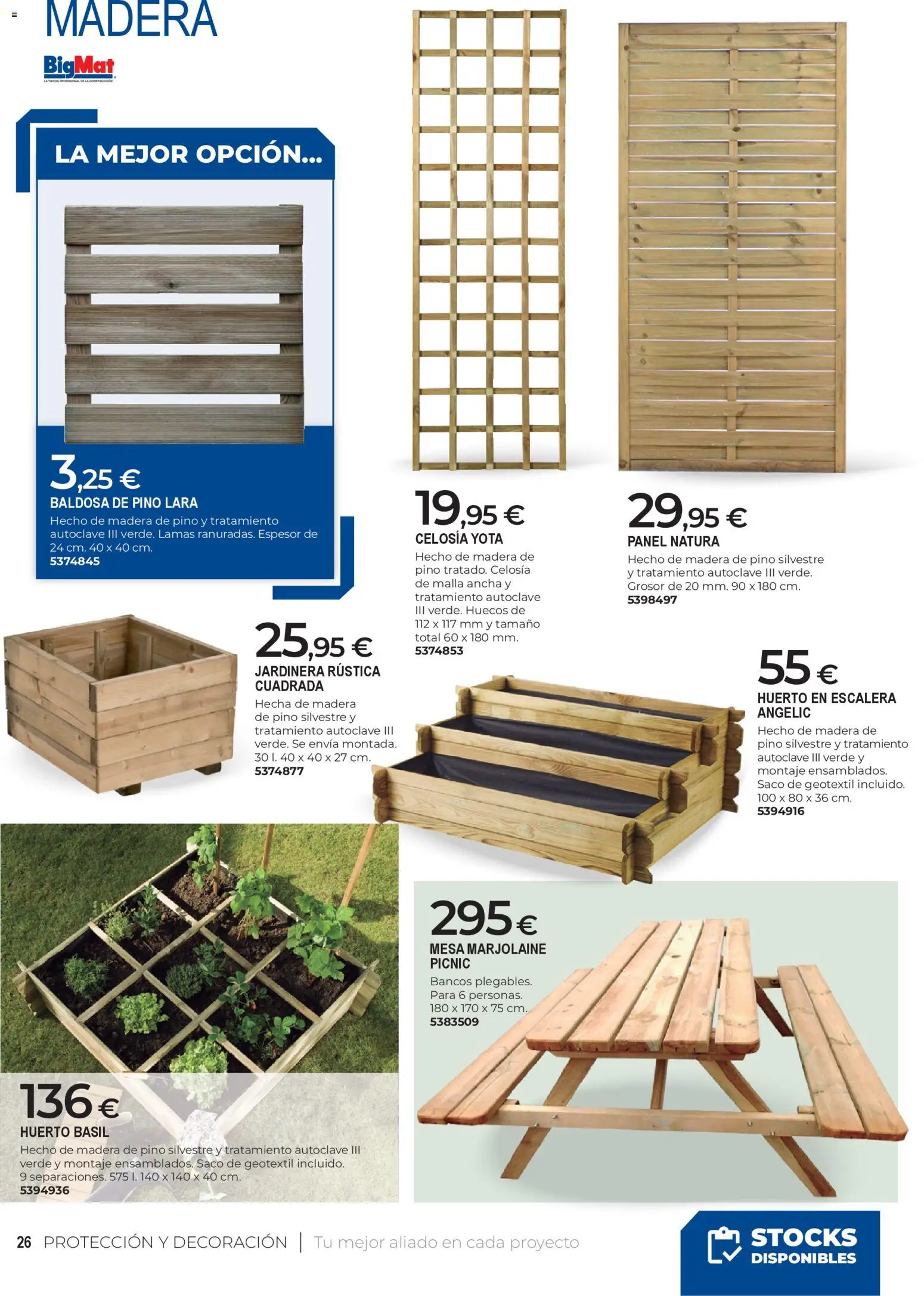 BigMat - Jardin y Piscinas 2026 │ válido desde el 23.03.2026 | Página: 26 | Productos: Jardinera, Mesa