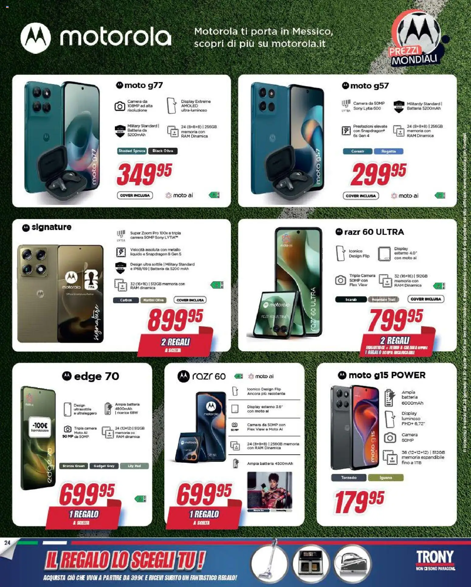 Volantino Trony del 09.04.2026 | Pagina: 24 | Prodotti: Olive, Scopa, Batteria