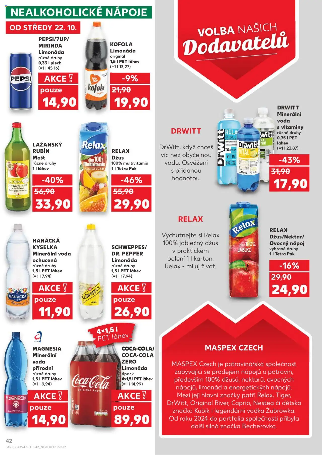 Kaufland leták - Chomutov od 22.10.2025 | Strana: 42 | Produkty: Nestea, Drwitt, Apple, Kofola