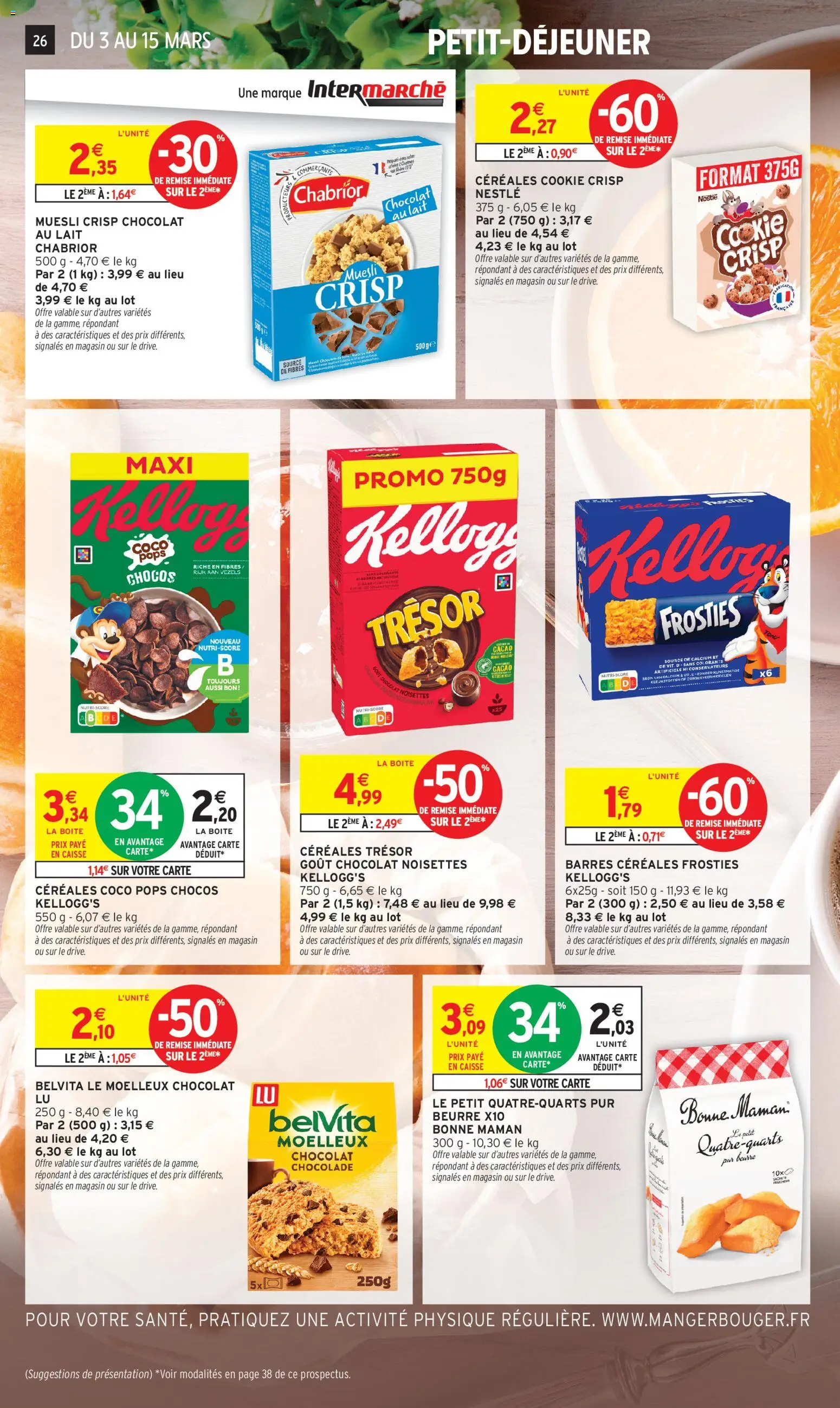 {H1} | Page: 26 | Produits: Lait, Beurre, Chocolat, Céréales