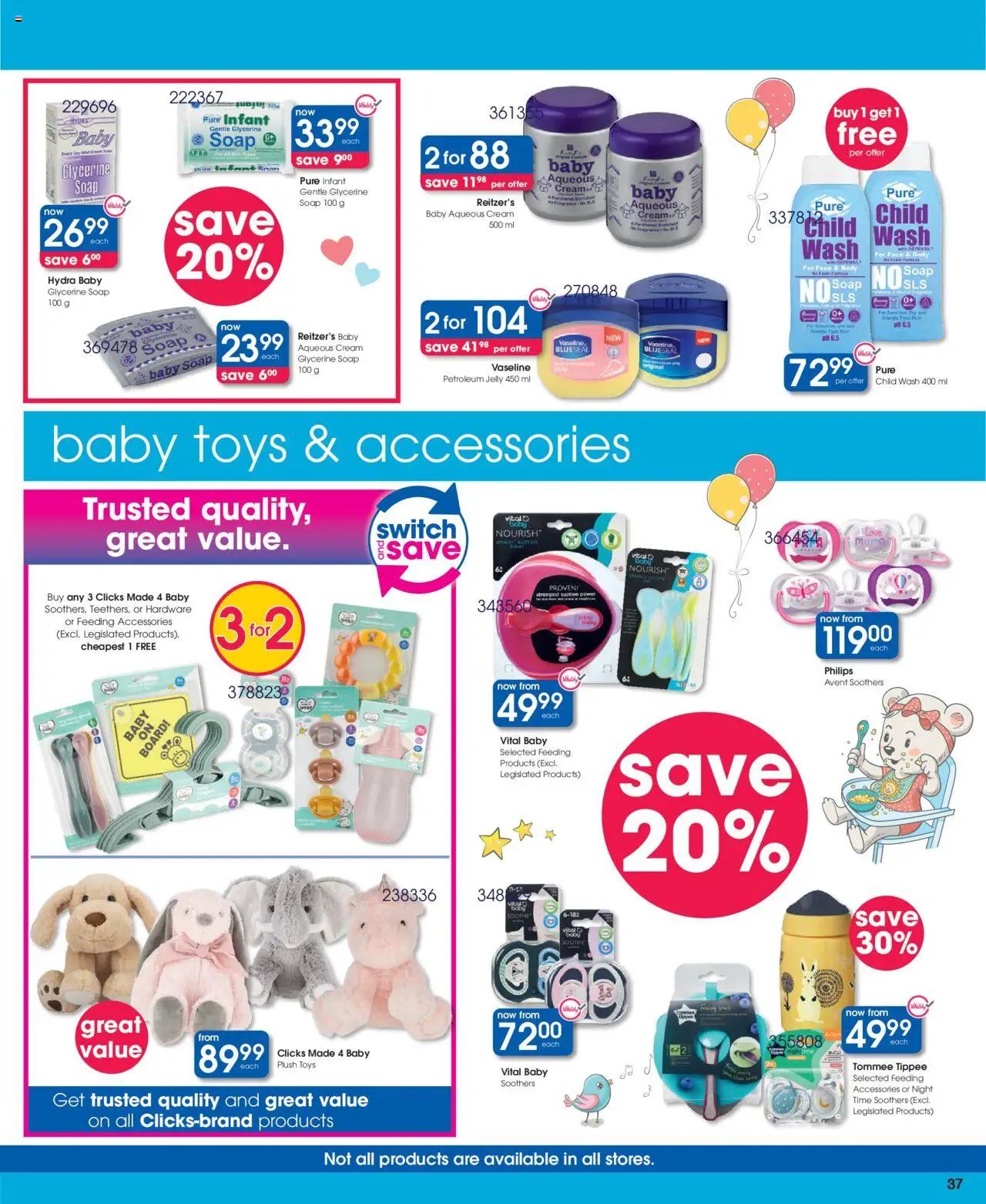 New Clicks catalogue – valid from 09.09.2025 | Page: 37 | Products: Toys, Cream, Soap, Petroleum jelly