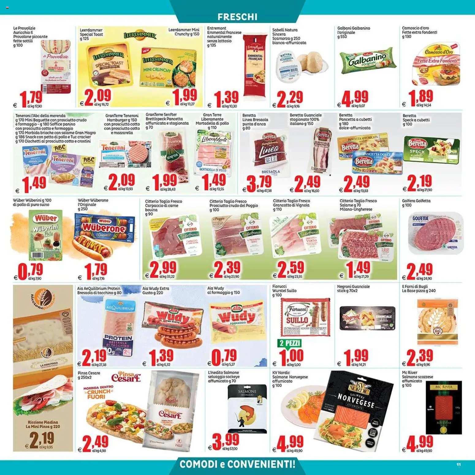 Volantino Elite Supermercati del 24.04.2026 | Pagina: 11 | Prodotti: Petto di Pollo, Bresaola, Mozzarella, Piadina