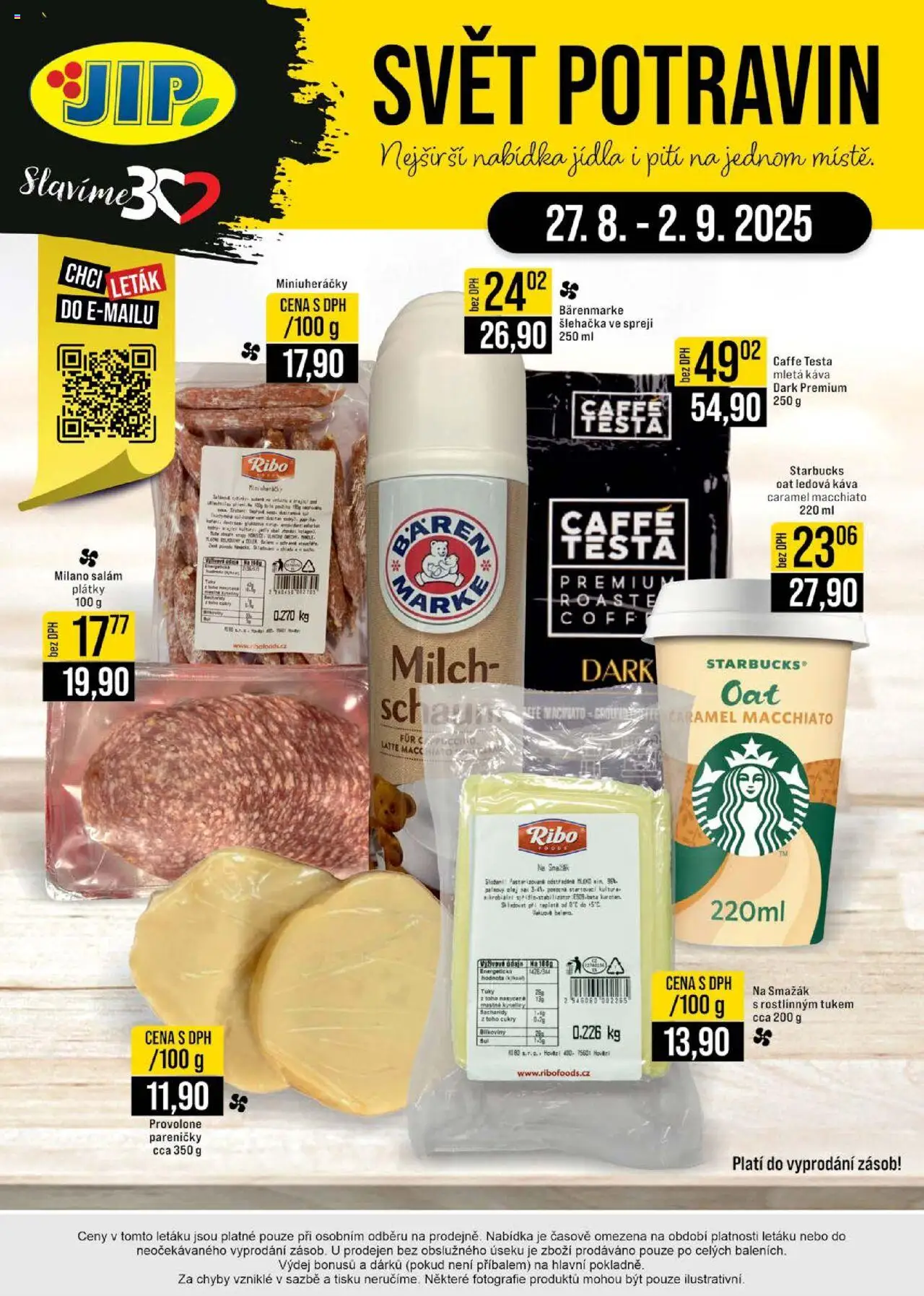 Jip leták - Cash & Carry od 27.08.2025 | Strana: 24 | Produkty: Ledová káva, Káva, Salám, Provolone