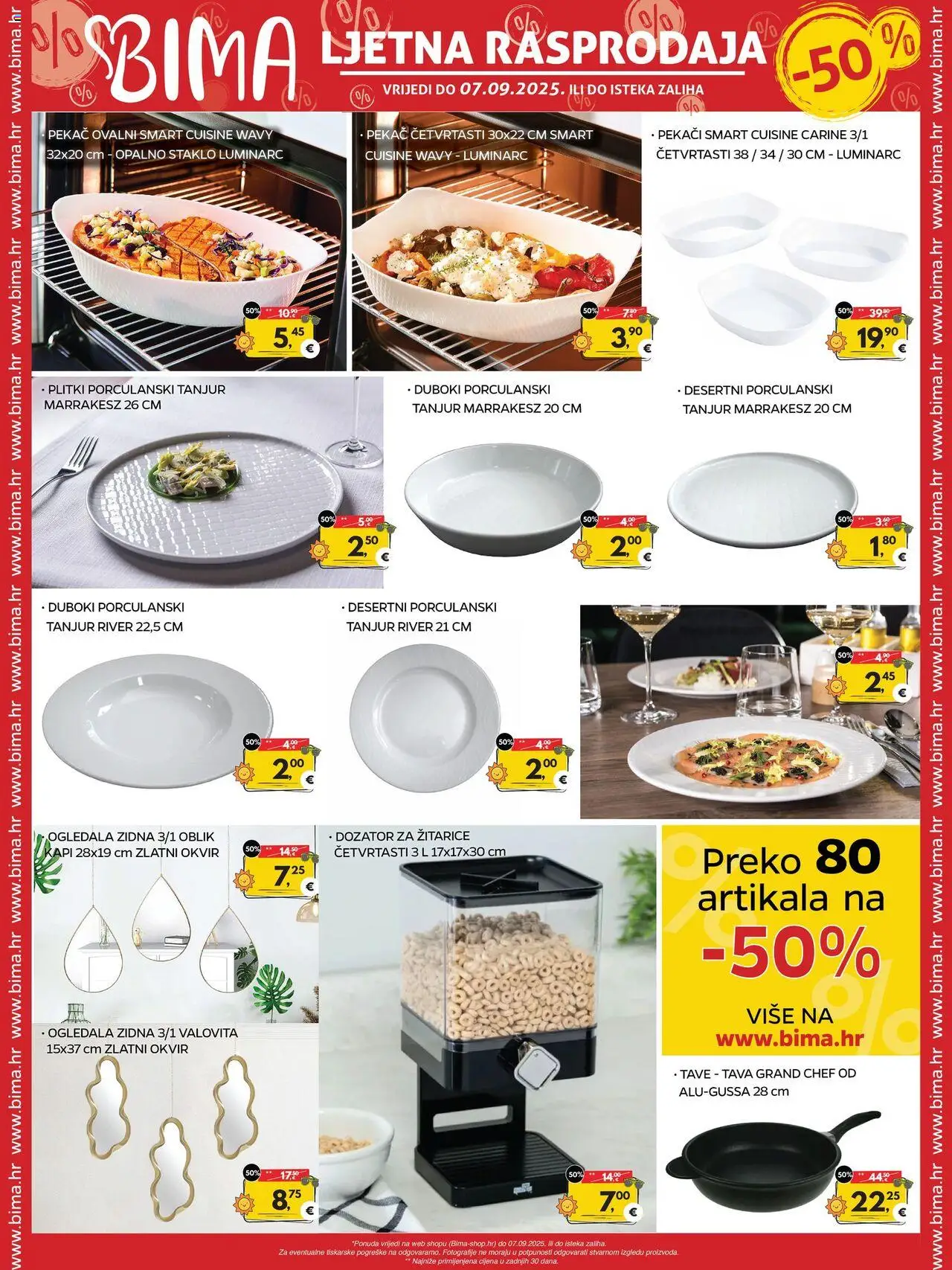 Bima katalog | vrijedi od 11.08.2025 | Stranica: 1 | Proizvodi: Žitarice, Ogledala, Tava