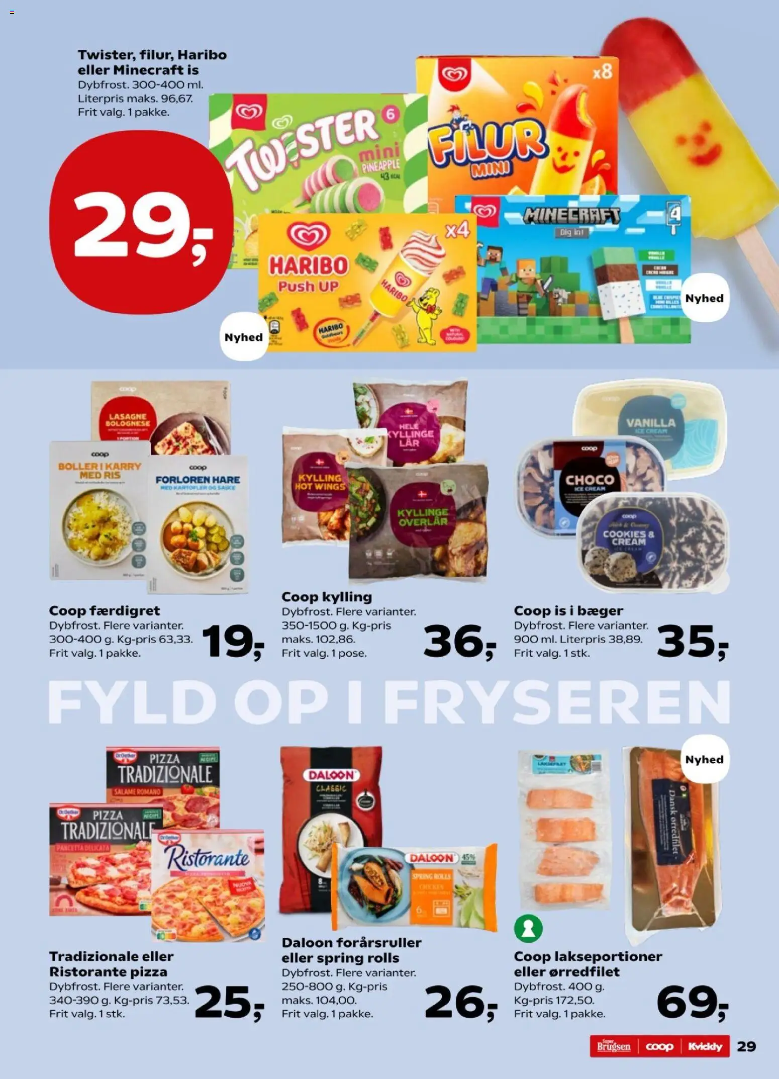 Kvickly tilbudsavis – gyldig fra 24.04.2026 | Side: 30 | Produkter: Pizza, Ris, Cookies, Is