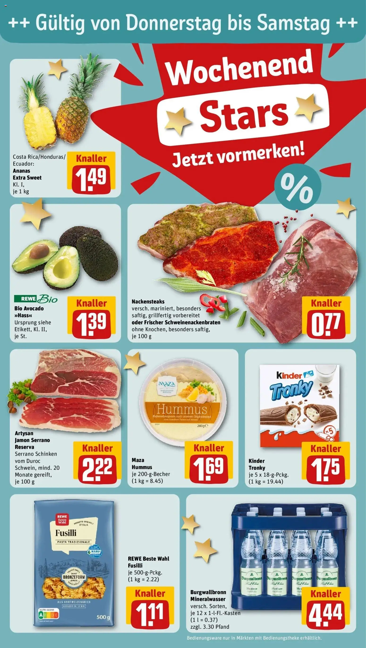 Rewe Prospekt Ascheberg	 – gültig ab 15.03.2026 | Seite: 27 | Produkte: Nackensteaks, Ananas, Mineralwasser, Avocado