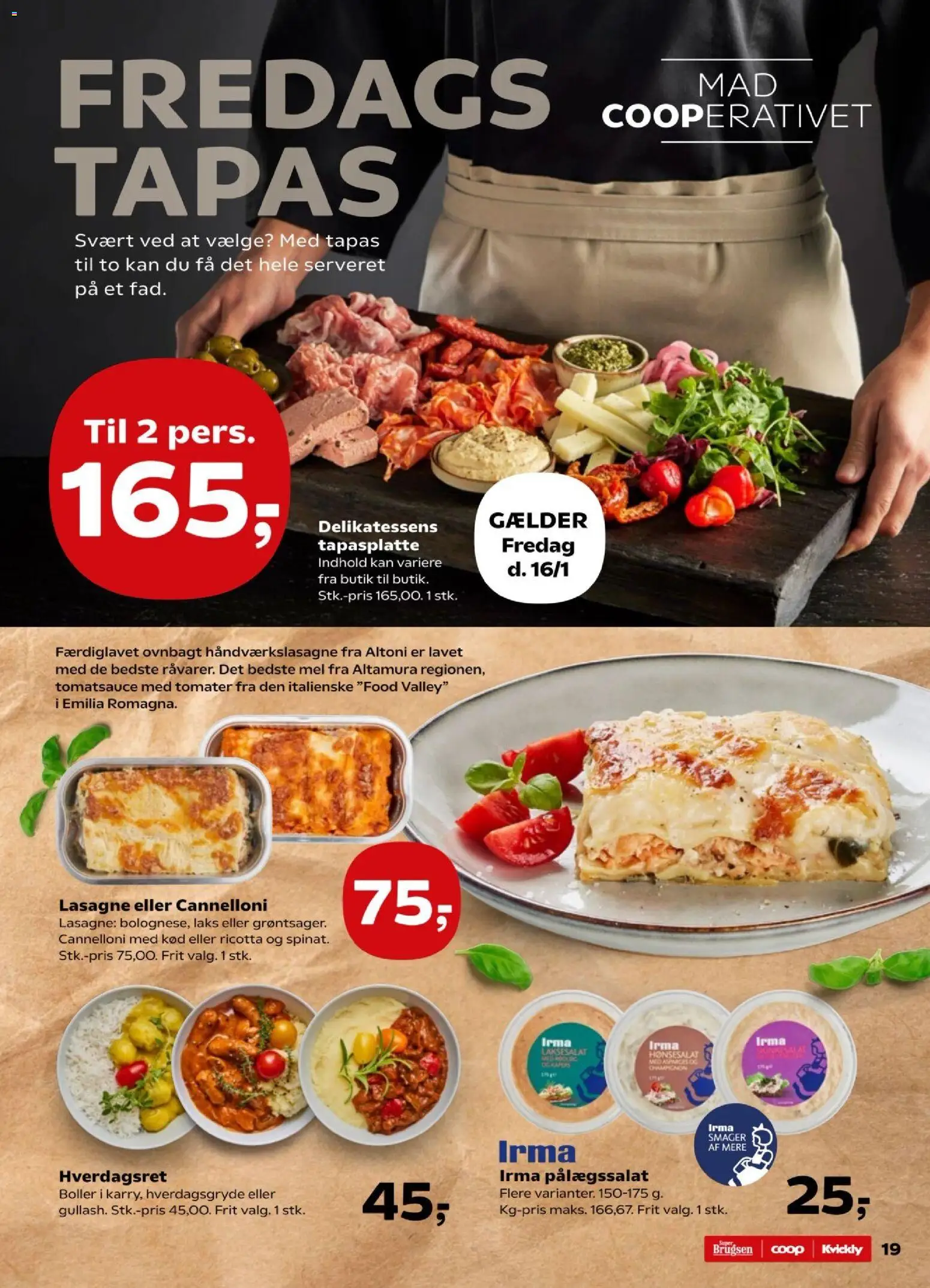 Kvickly tilbudsavis – gyldig fra 16.01.2026 | Side: 19 | Produkter: Tomater, Mel, Carpete