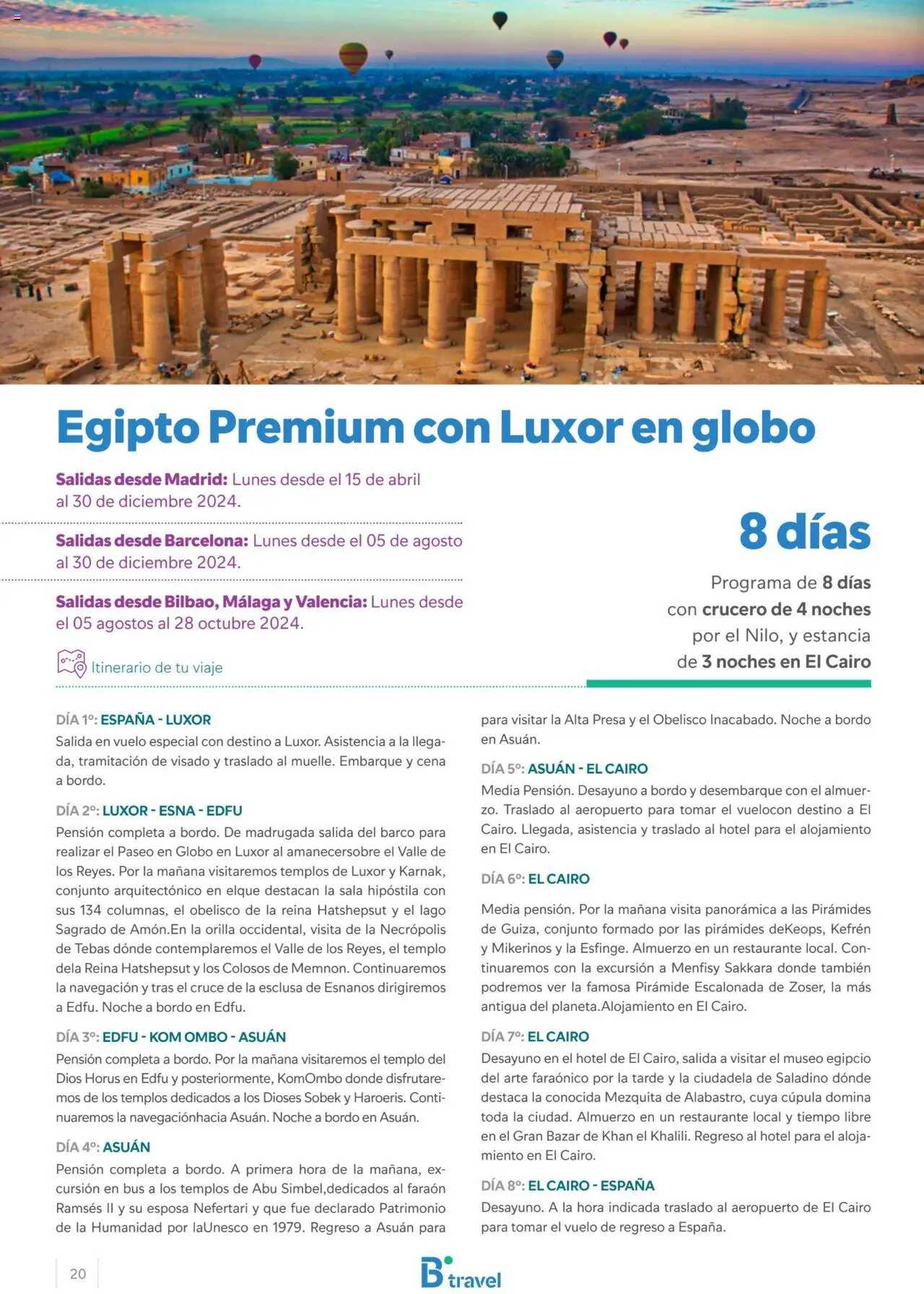 B the travel brand Egipto │ válido desde el 15.04.2024 | Página: 20 | Productos: Navegación