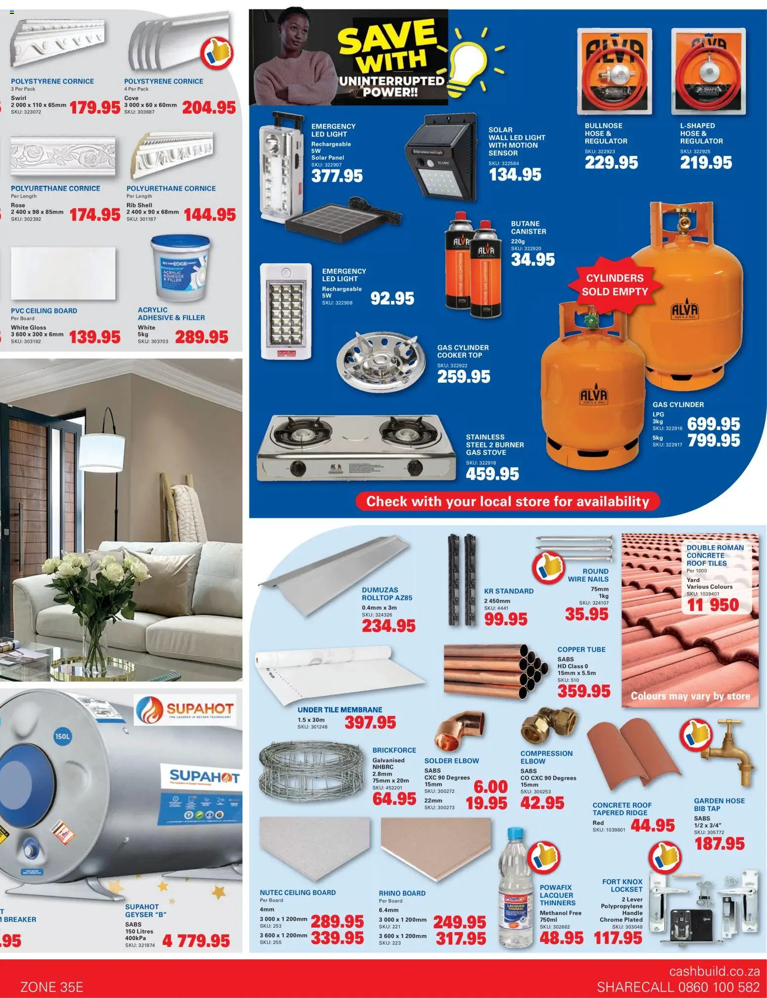 New Cashbuild catalogue – valid from 08.12.2025 | Page: 3 | Products: Gloss, Garden hose, Geyser, Copper tube