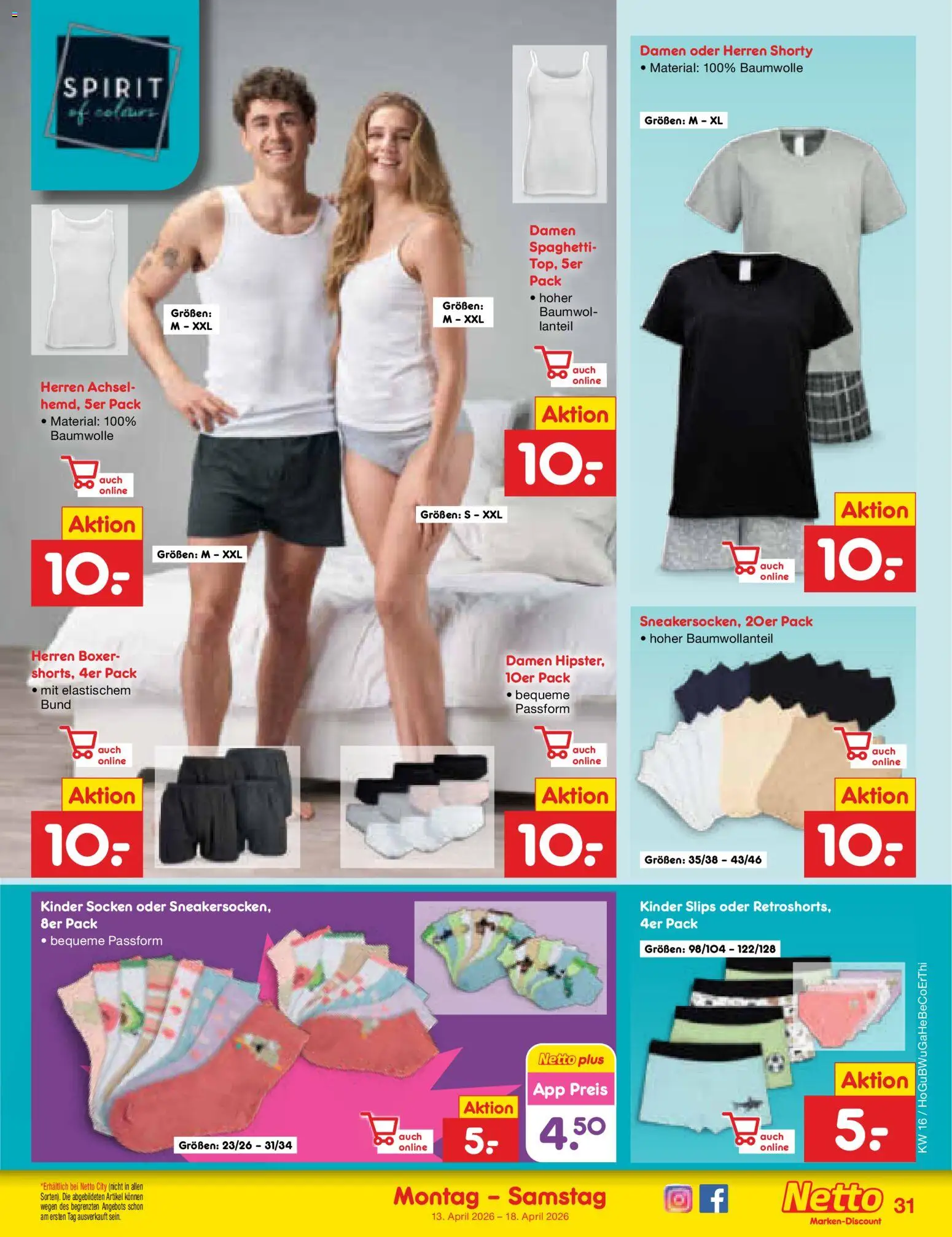 Netto Marken-Discount Prospekt 	 – gültig ab 13.04.2026 | Seite: 49 | Produkte: Socken, Boxer