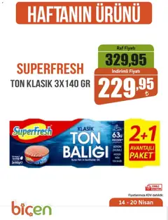 14.04.2026 tarihinden itibaren geçerli olan Biçen Market kataloğu önizlemesi