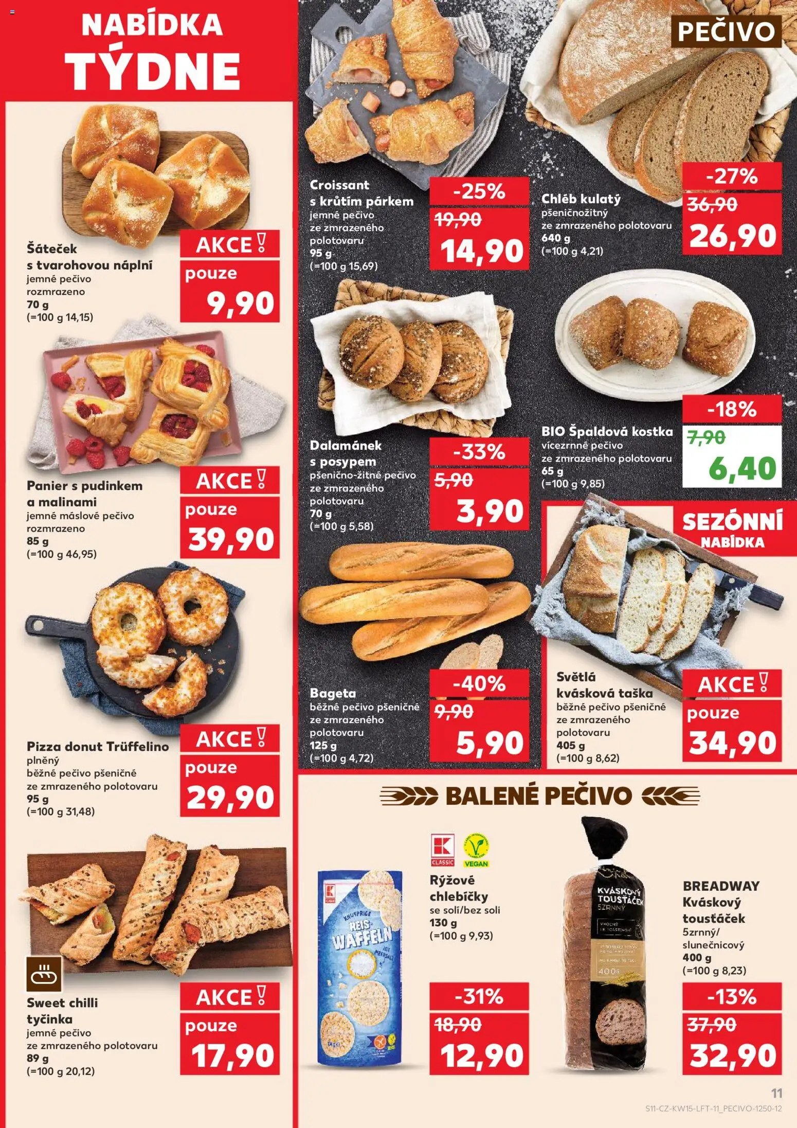 Kaufland leták - Ostrava od 08.04.2026 | Strana: 11 | Produkty: Donut, Taška, Croissant, Dalamánek