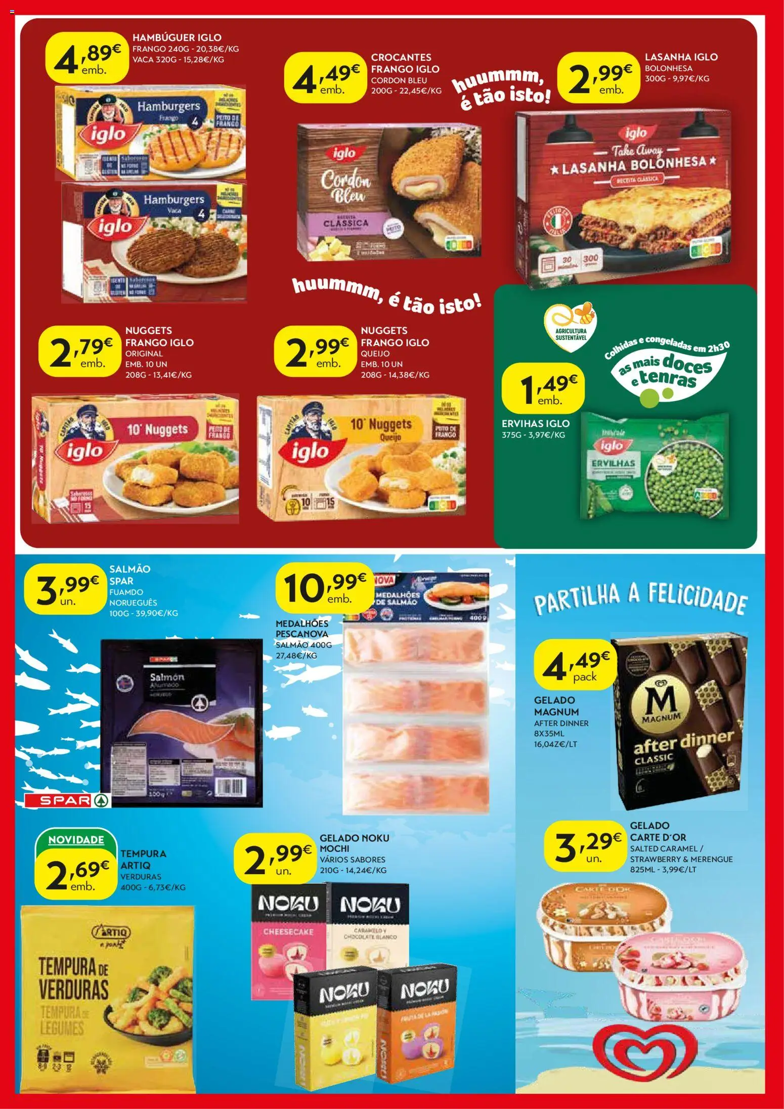 Spar - folheto │ válido de 14.04.2026 | Página: 4 | Produtos: Frango, Gelado, Queijo, Doces