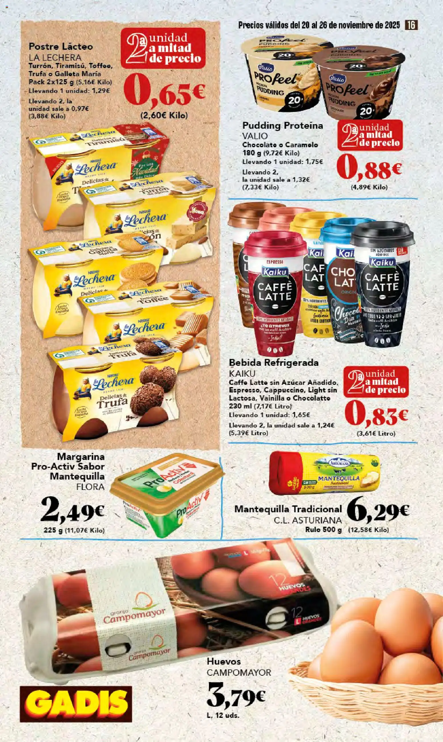 Gadis - Black Friday │ válido desde el 20.11.2025 | Página: 16 | Productos: Huevos, Chocolate, Margarina, Συσκευή ροής