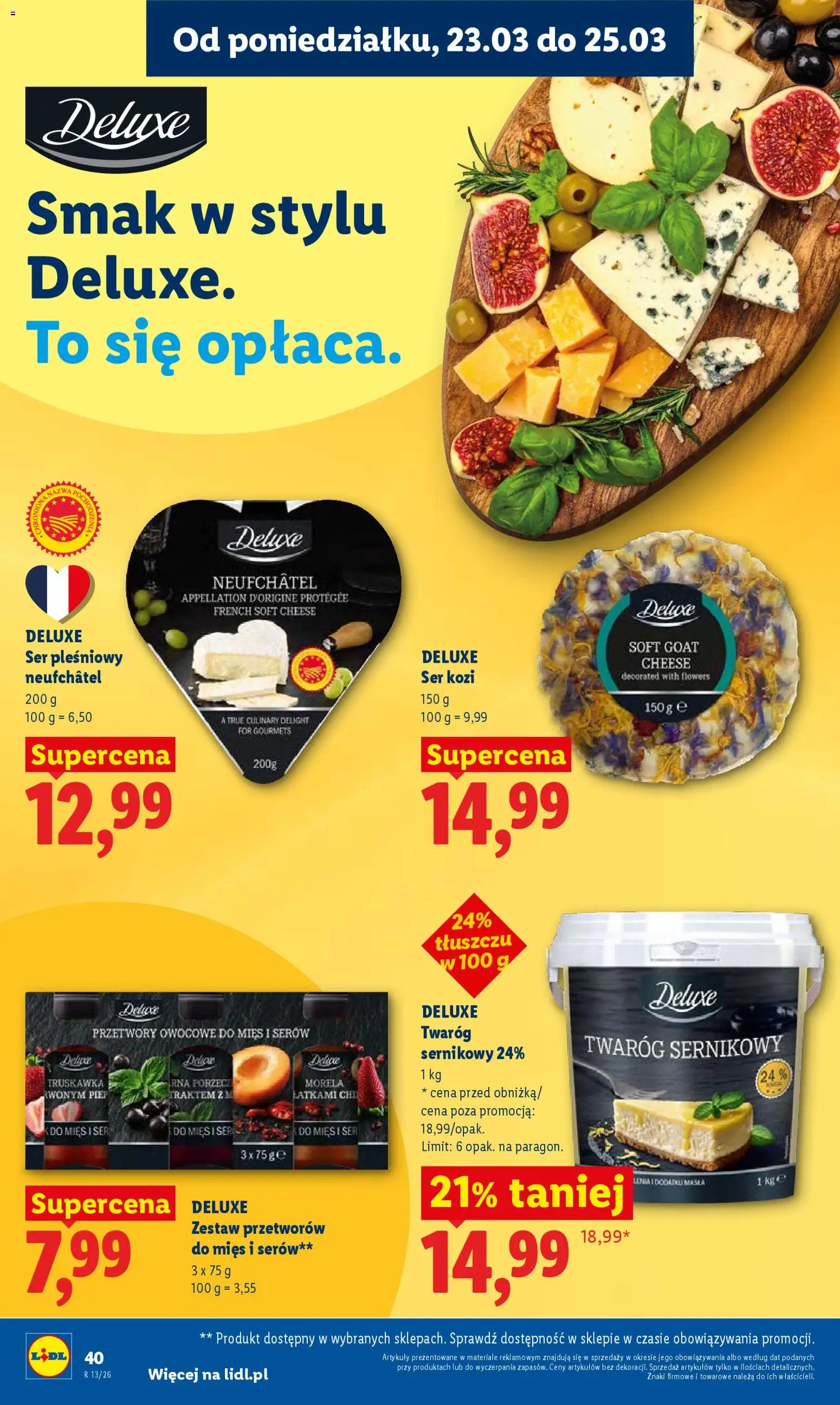Lidl Polsko leták od 23.03.2026 | Strana: 40 | Produkty: Deluxe
