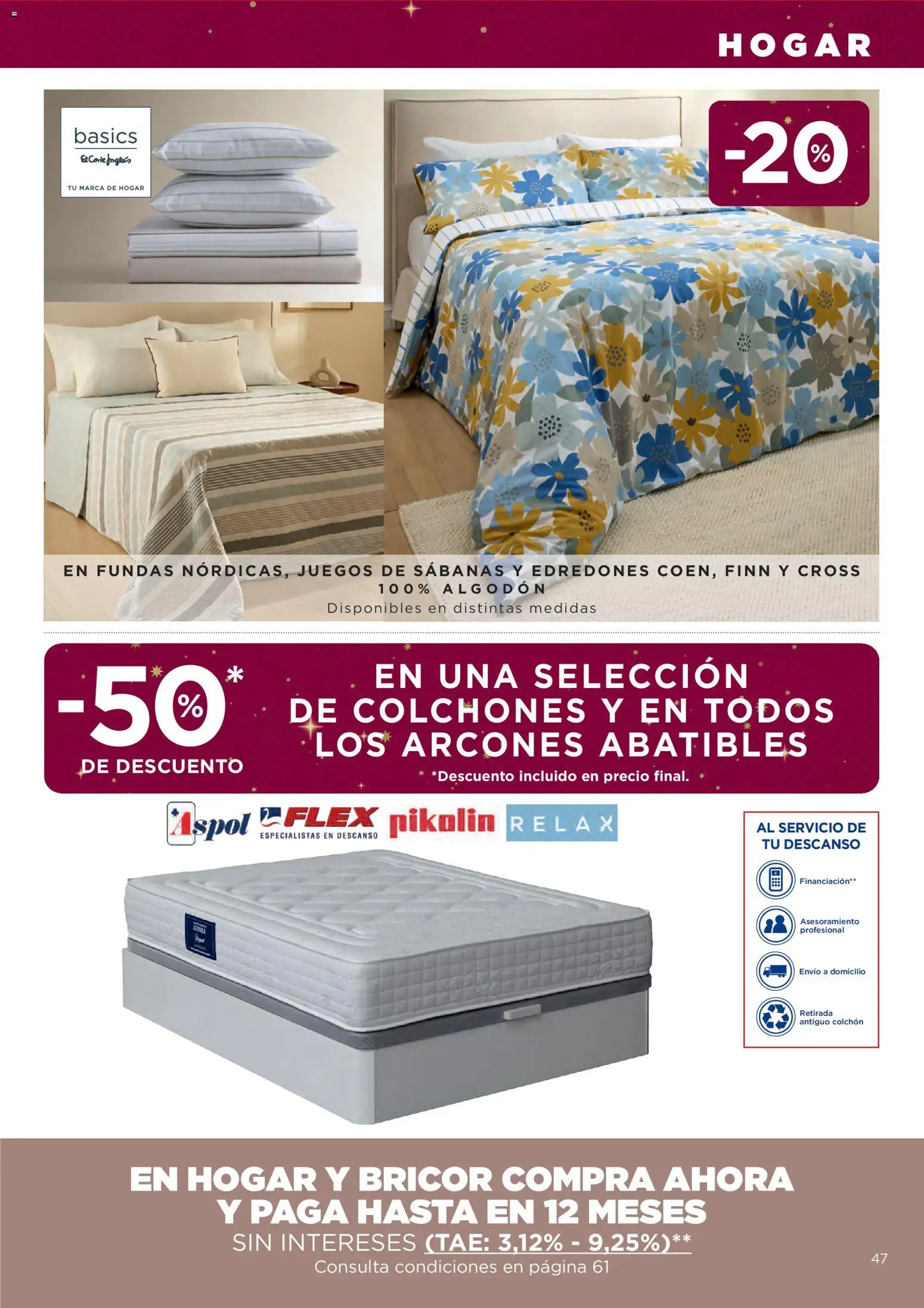 Hipercor catálogo │ válido desde el 18.12.2025 | Página: 52 | Productos: Colchon