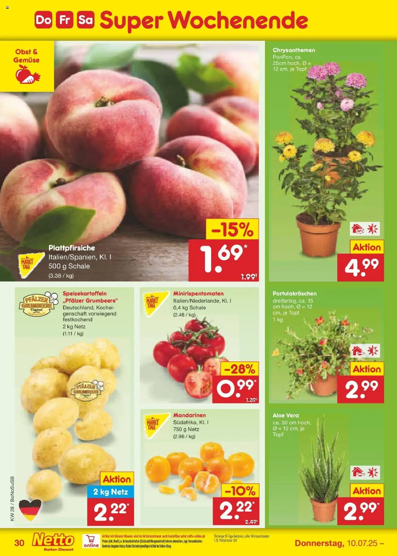 Netto Marken-Discount prospekt Herne	 - gültig ab dem 07.07.2025 | Seite: 46 | Produkte: Mandarinen, Kartoffeln, Gemüse, Obst