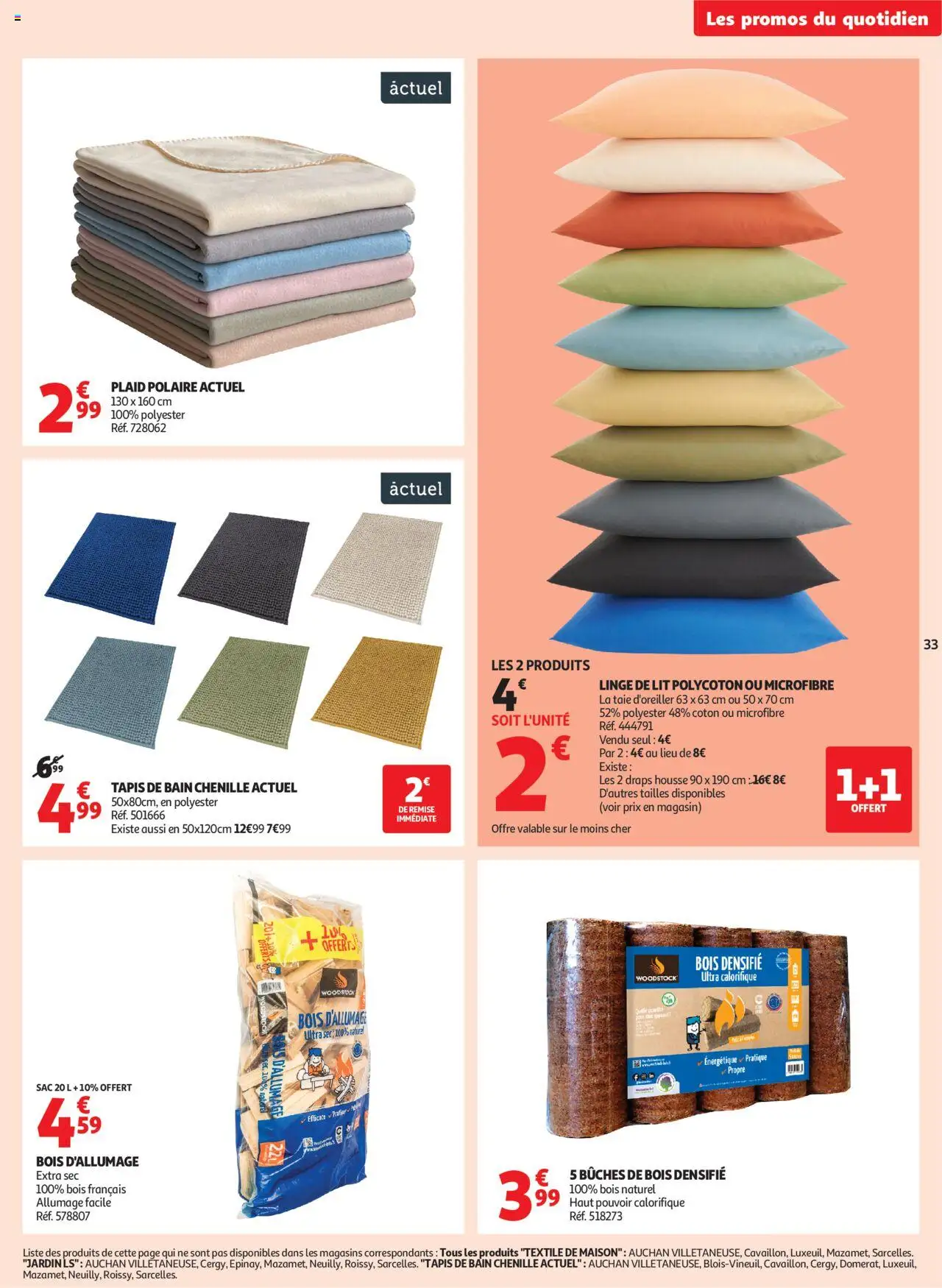  | Page: 33 | Produits: Sac, Taie d'oreiller, Lit, Tapis