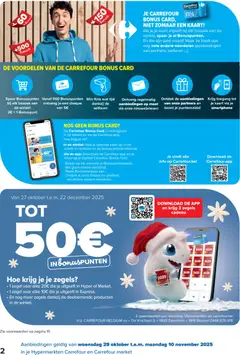 Carrefour folder week 44 - Voorbeeld van een folder van Carrefour, geldig van 29.10.2025 | Pagina: 2 | Producten: Smartphone, Boost, Folders, Kaart