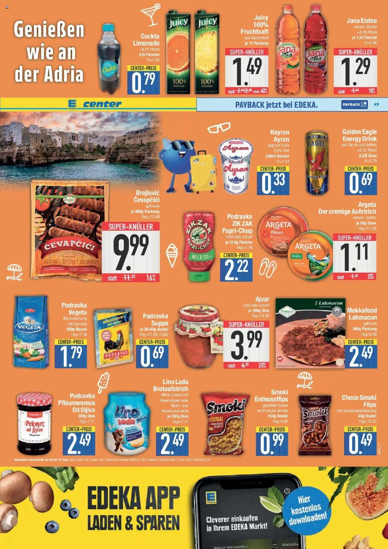 Edeka prospekt Ingolstadt	 - gültig ab dem 06.07.2025 | Seite: 17 | Produkte: Milch, Joghurt, Gemüse, Fruchtsaft
