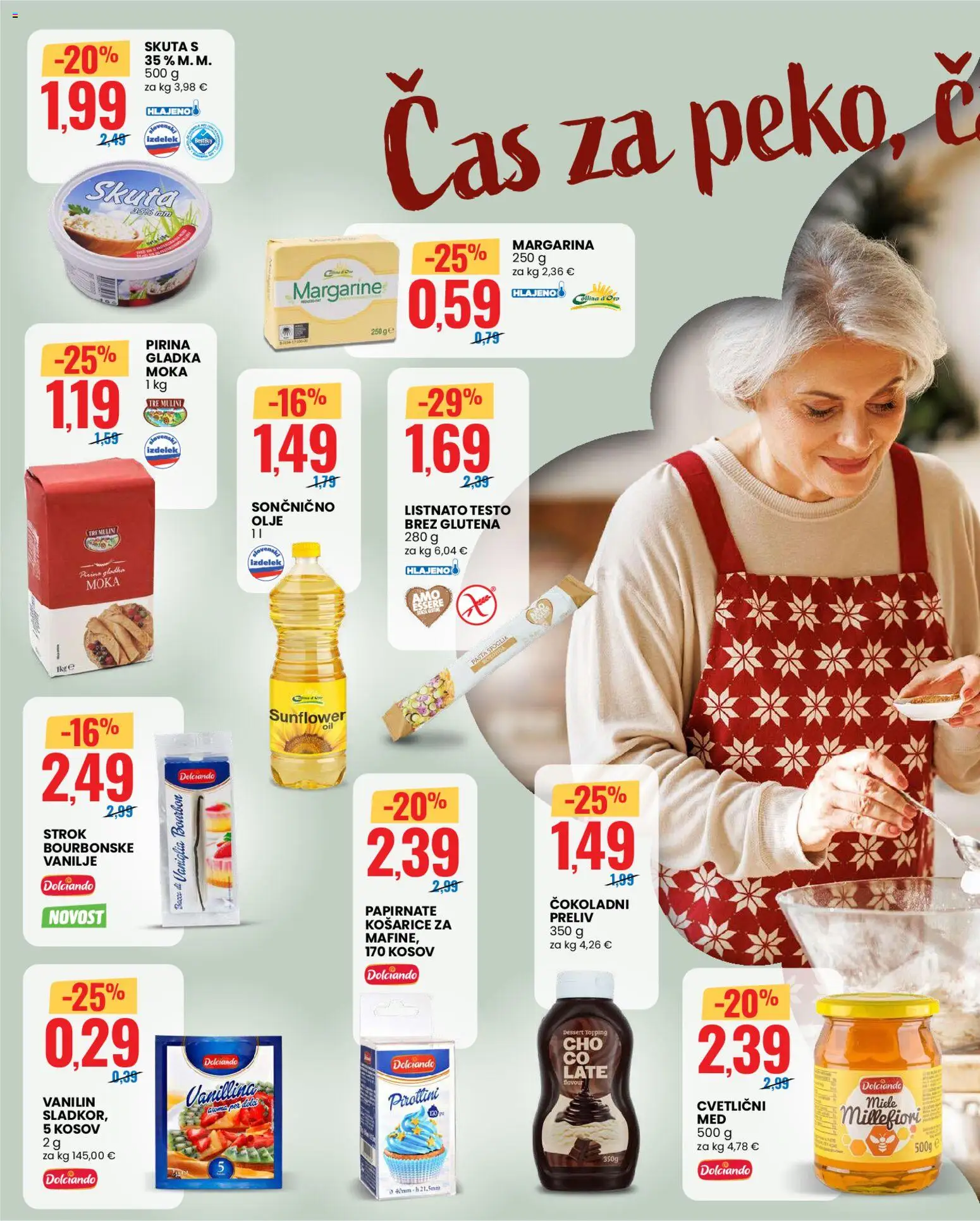 Novi Eurospin katalog ponudbe – veljaven od 04.12.2025 | Stran: 10 | Izdelki: Moka, Margarina, Skuta, Sladkor