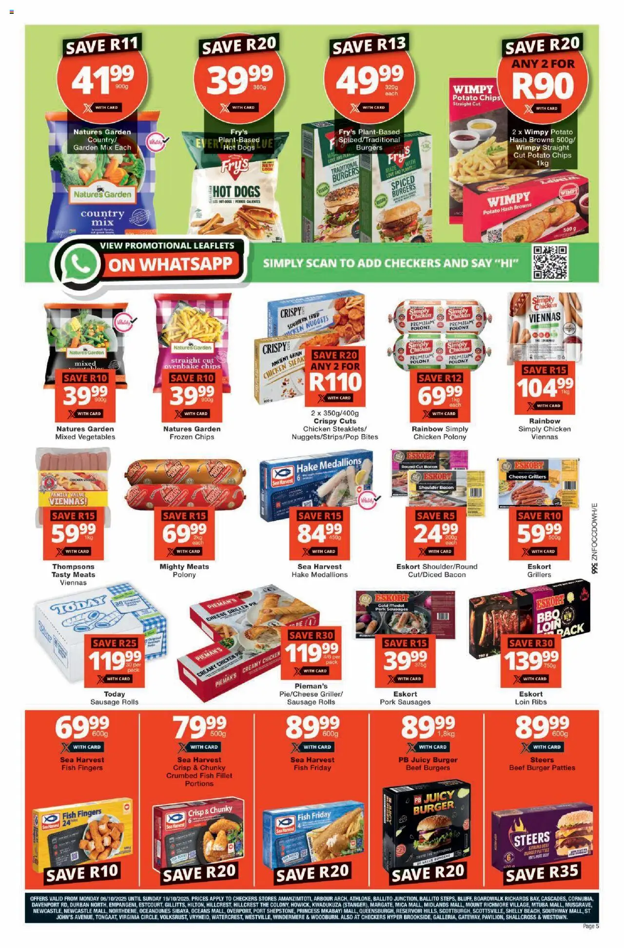 New Checkers catalogue – valid from 06.10.2025 | Page: 5 | Products: Ribs, Polony, Hot dogs, Sausage