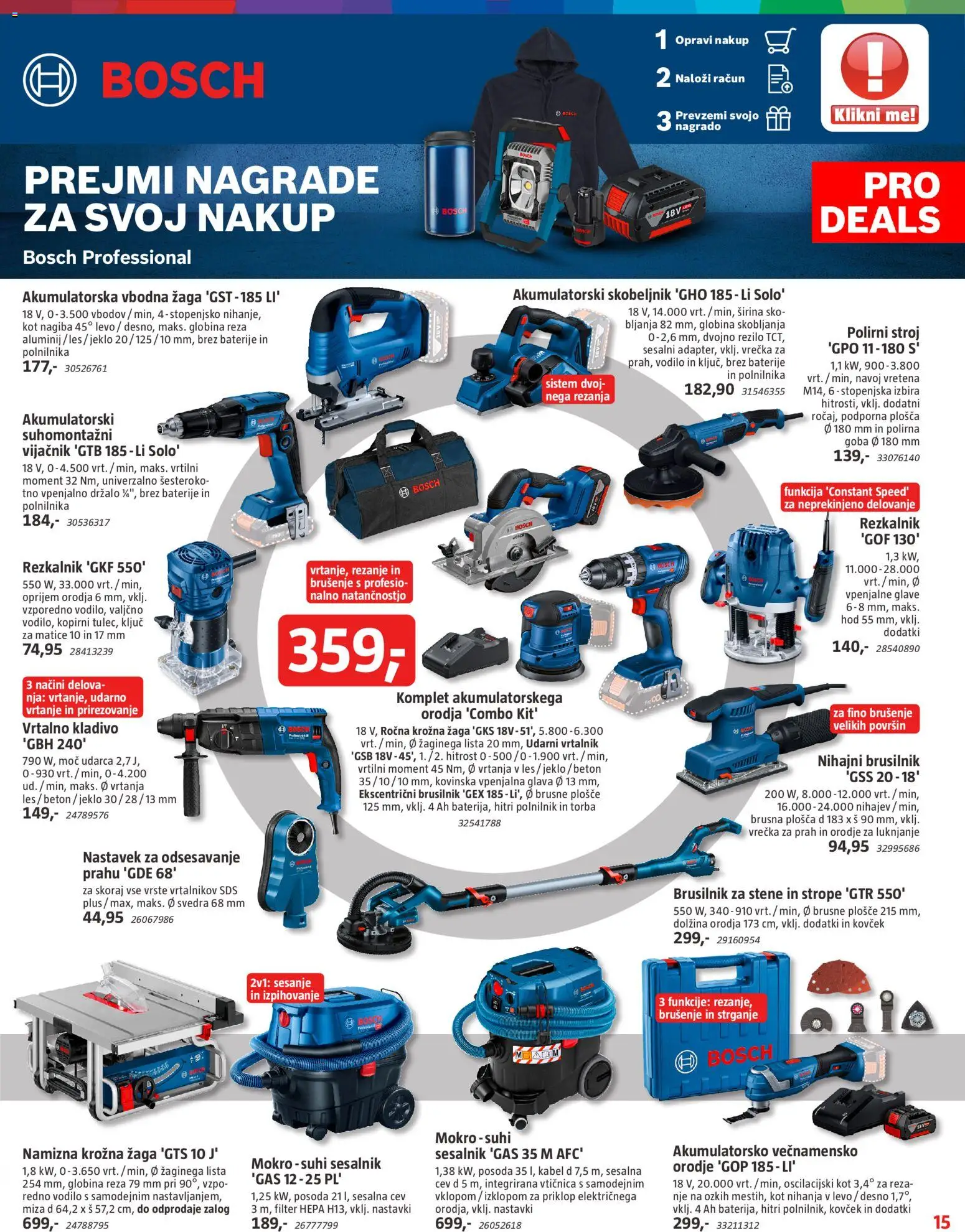 Novi Bauhaus katalog ponudbe – veljaven od 06.11.2025 | Stran: 15 | Izdelki: Vticnica, Polnilnik, Vrtalnik, Krožna žaga