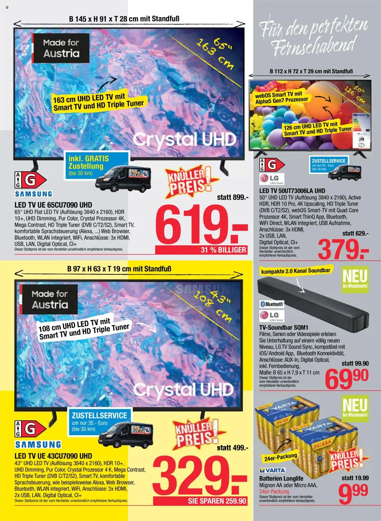 Maximarkt Flugblatt gültig ab 11.08.2025 | Seite: 17 | Produkte: TV, USB, Samsung