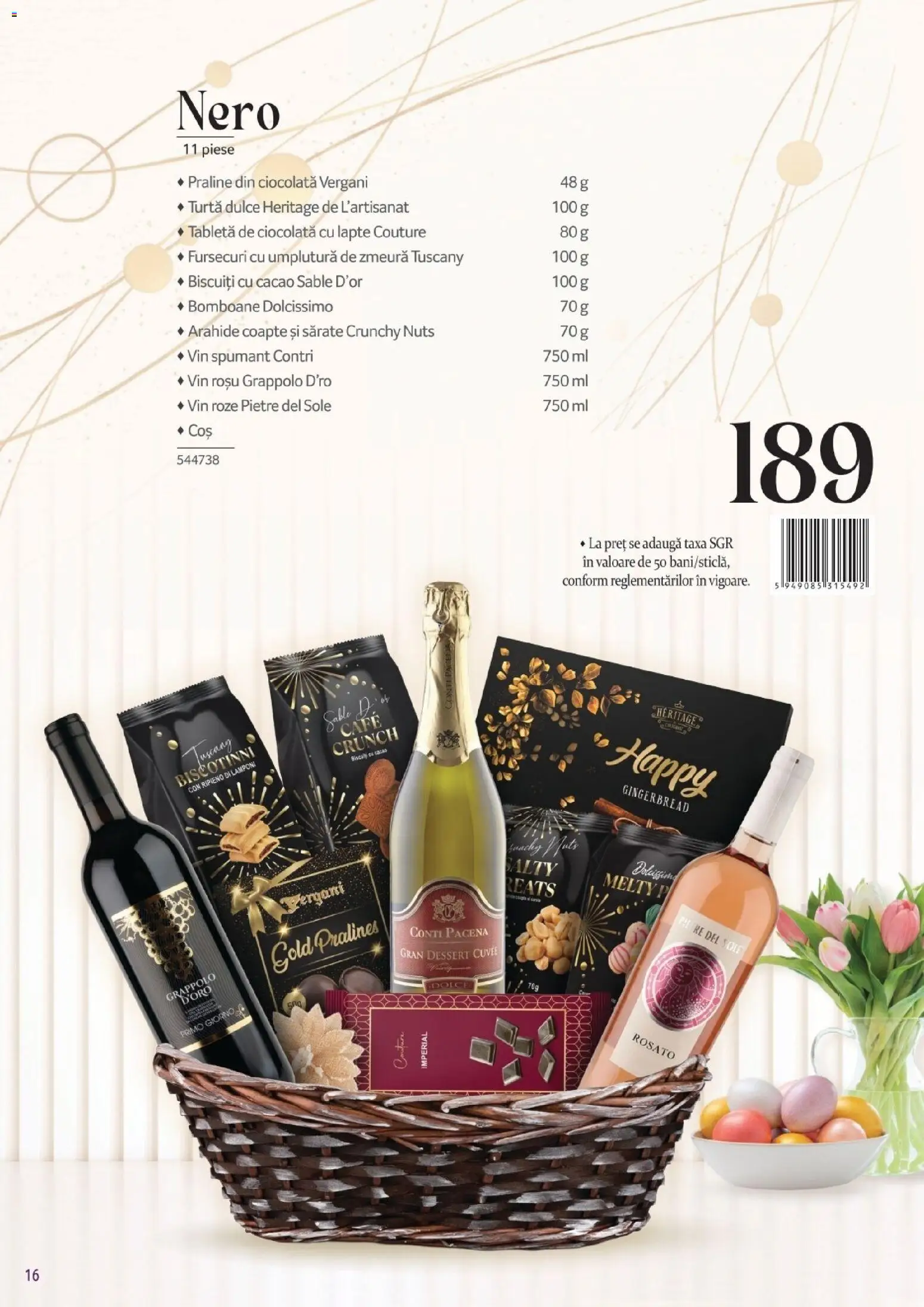 Noul catalog Selgros – valabil de la 13.03.2026 | Pagină: 16 | Produse: Coș, Vin, Bomboane, Turtă dulce