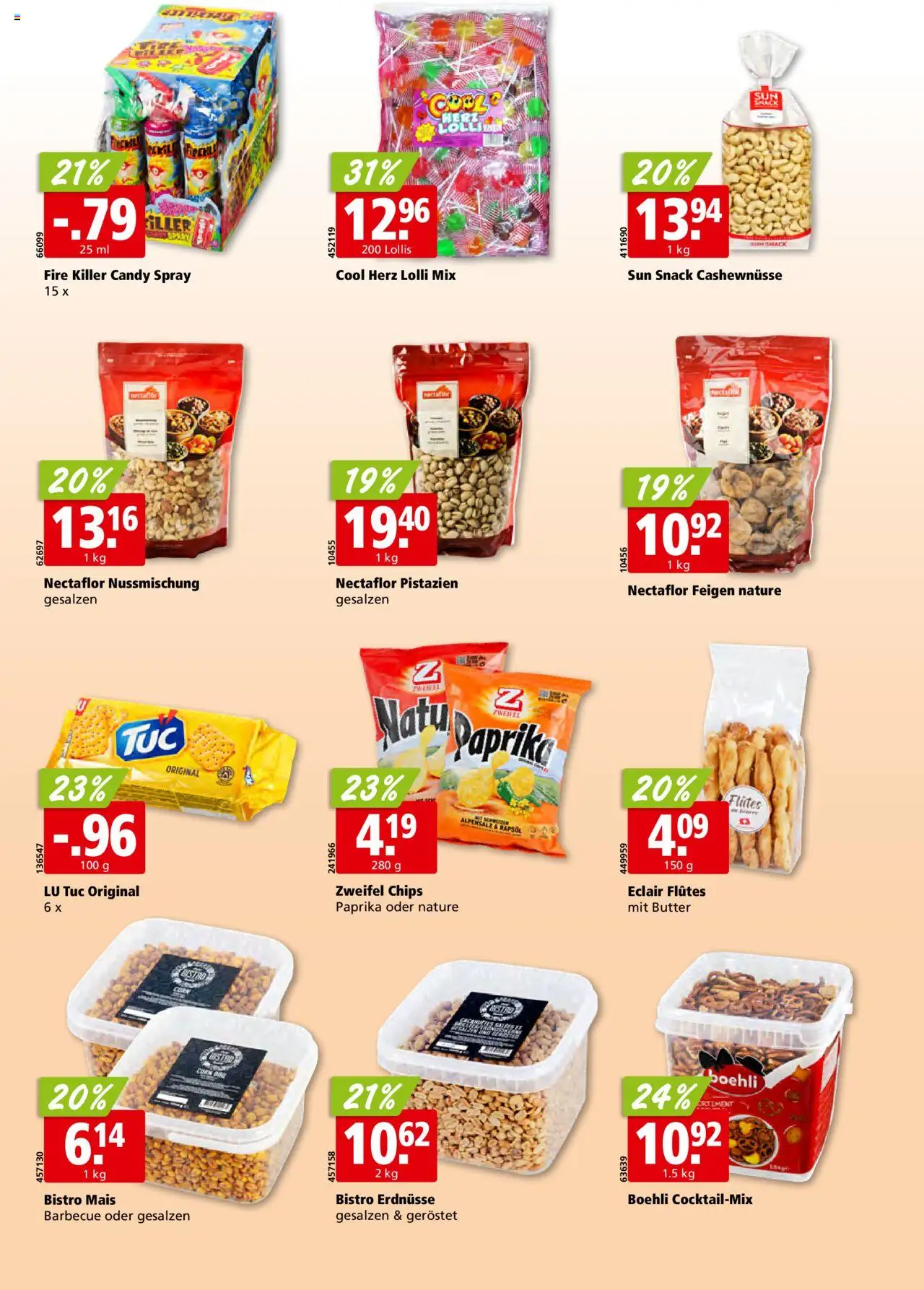 Aligro Aktionen - Chavannes, Matran, Genf, Sitten ab 02.06.2025 | Seite: 20 | Produkte: Cashewnüsse, Erdnüsse, Butter, Chips