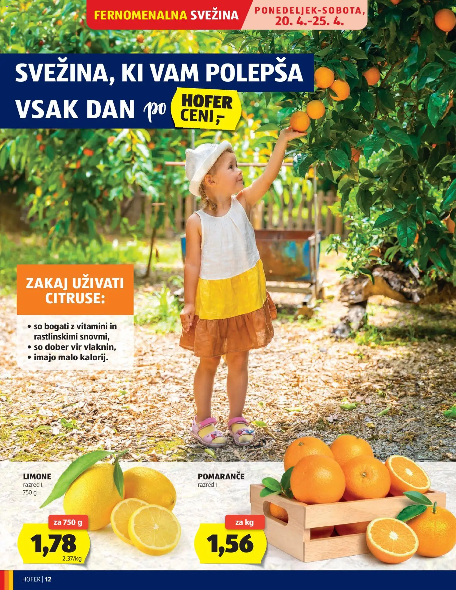 Novi Hofer katalog ponudbe – veljaven od 15.04.2026 | Stran: 12 | Izdelki: Pomarance