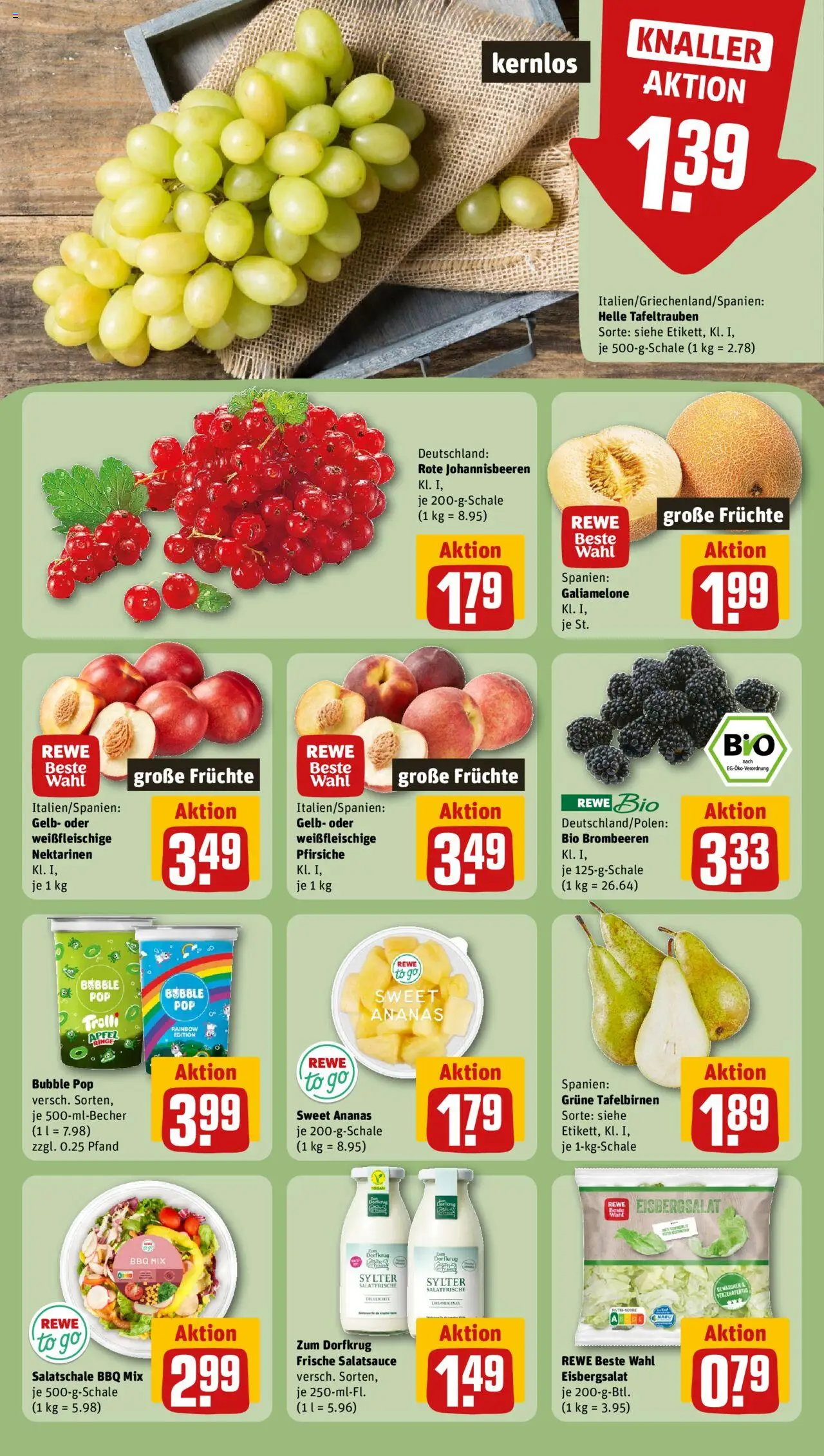 Rewe Prospekt 	 - gültig ab dem 18.08.2025 | Seite: 6 | Produkte: Nektarinen, Dressing, Äpfel, Eisbergsalat