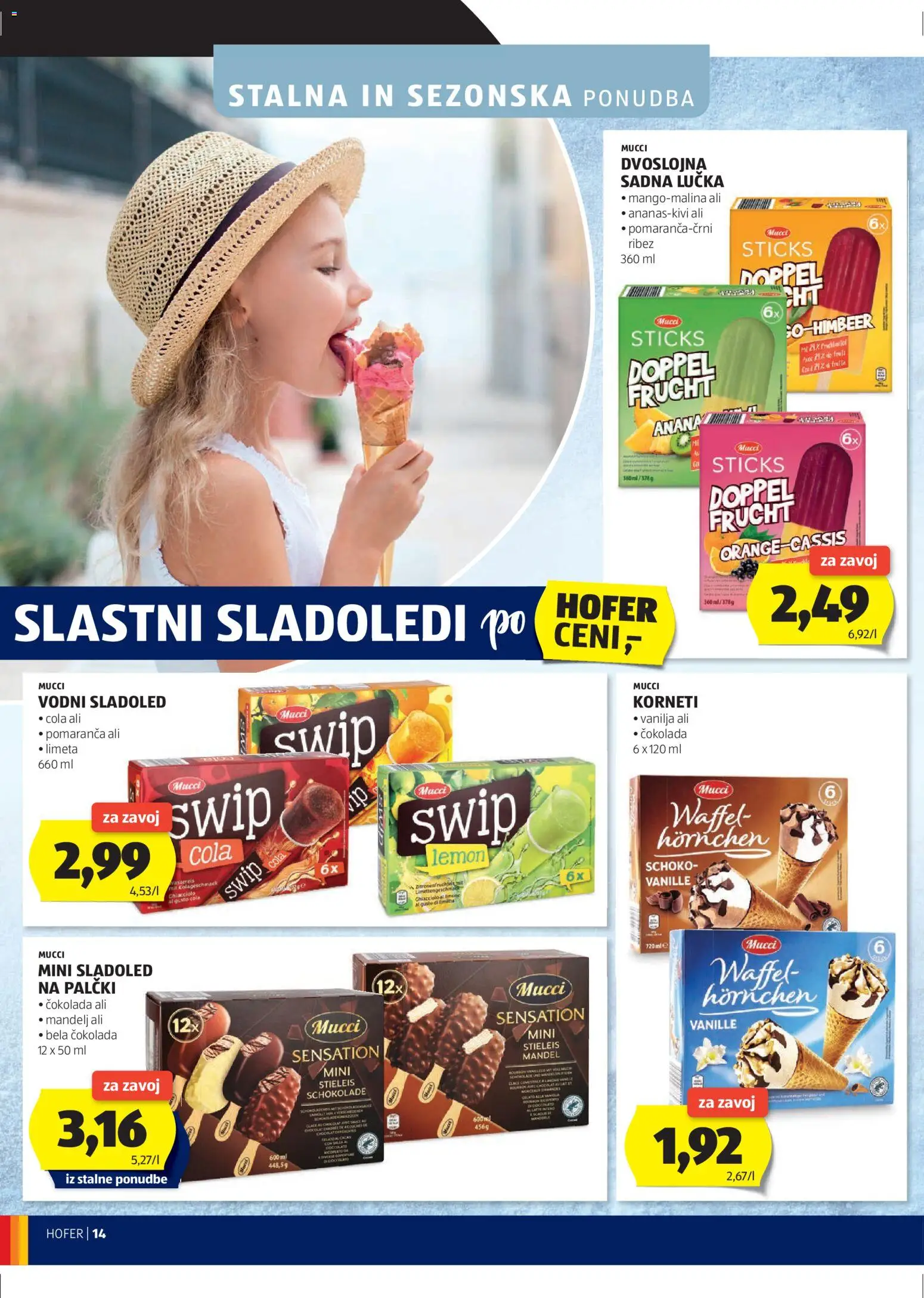Hofer SI katalog | vrijedi od 29.04.2026 | Stranica: 14 | Proizvodi: Ribež, Čokolada, Sladoled, Limeta