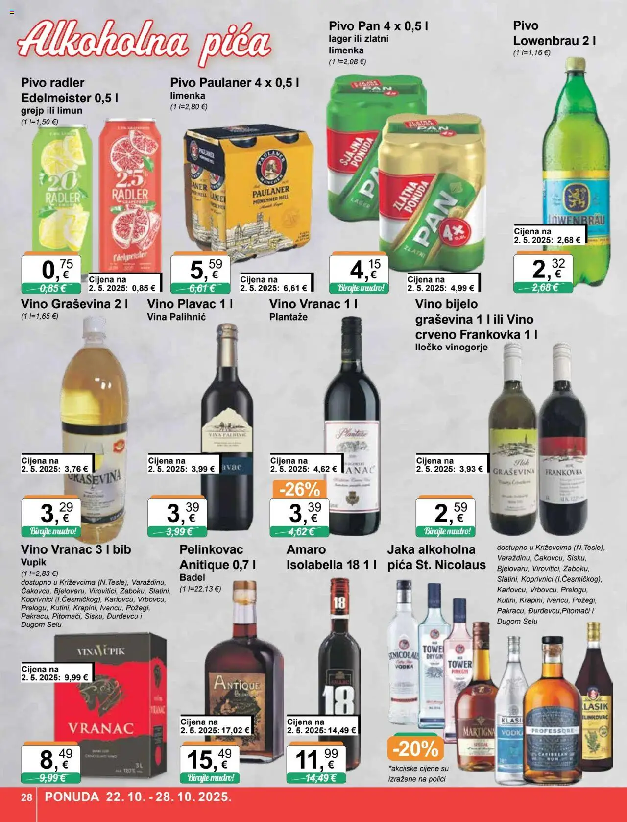 KTC katalog | vrijedi od 22.10.2025 | Stranica: 28 | Proizvodi: Radler, Grejp, Limun, Vodka