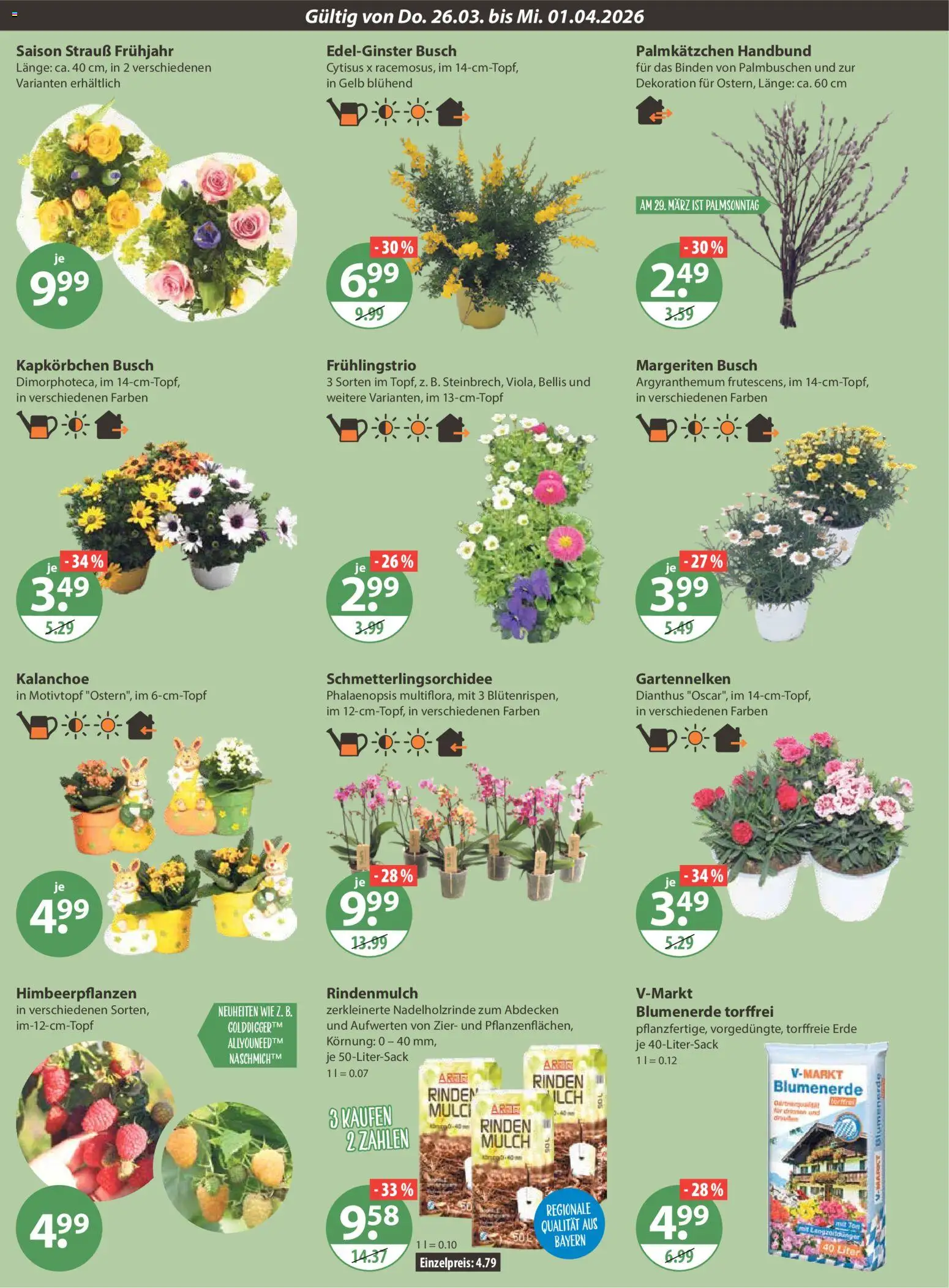 V-Markt Schwaben / Oberbayern – gültig ab 26.03.2026 | Seite: 26 | Produkte: Rindenmulch, Blumenerde