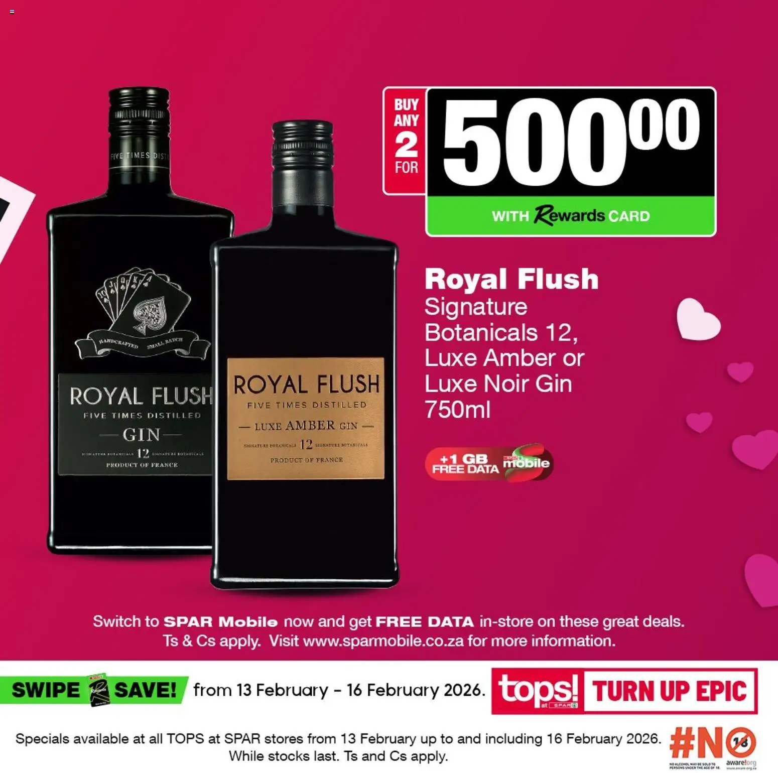 New Tops at Spar catalogue – valid from 13.02.2026 | Page: 7 | Products: Data, Switch, Gin