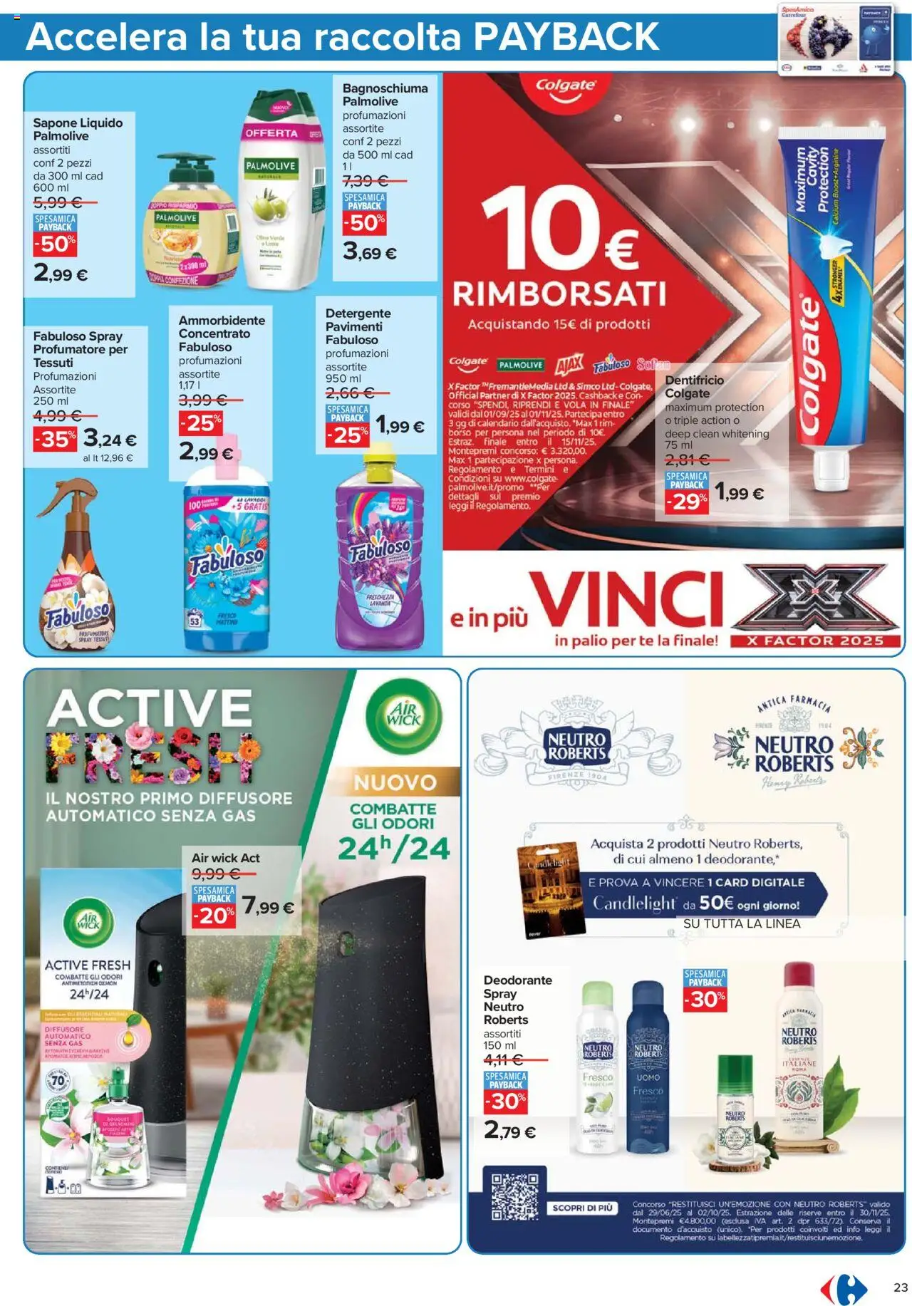 Volantino Carrefour del 15.09.2025 | Pagina: 23 | Prodotti: Bagnoschiuma, Detergente, Tè, Lavanda
