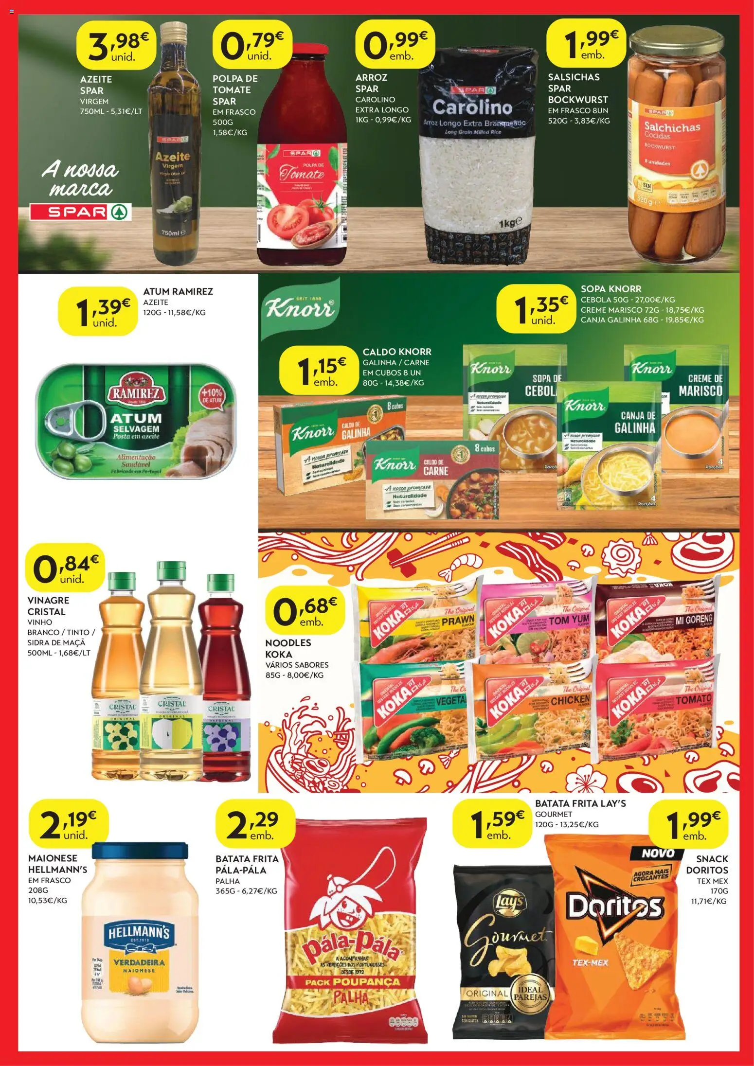 Spar folheto │ válido de 28.04.2026 | Página: 5 | Produtos: Azeite, Batata frita, Arroz, Creme