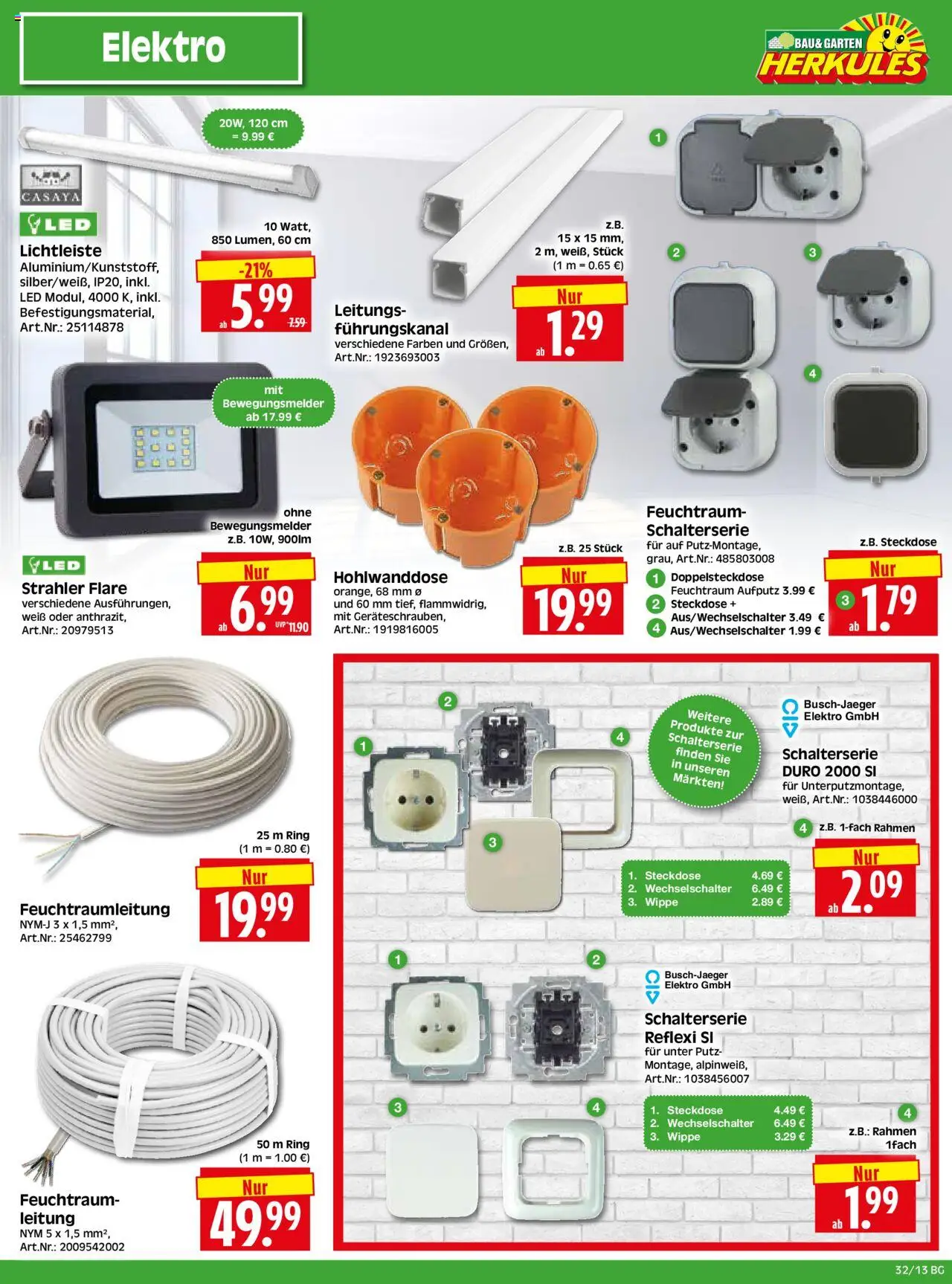 HERKULES - Bau & Garten - gültig ab dem 04.08.2025 | Seite: 13 | Produkte: Steckdose