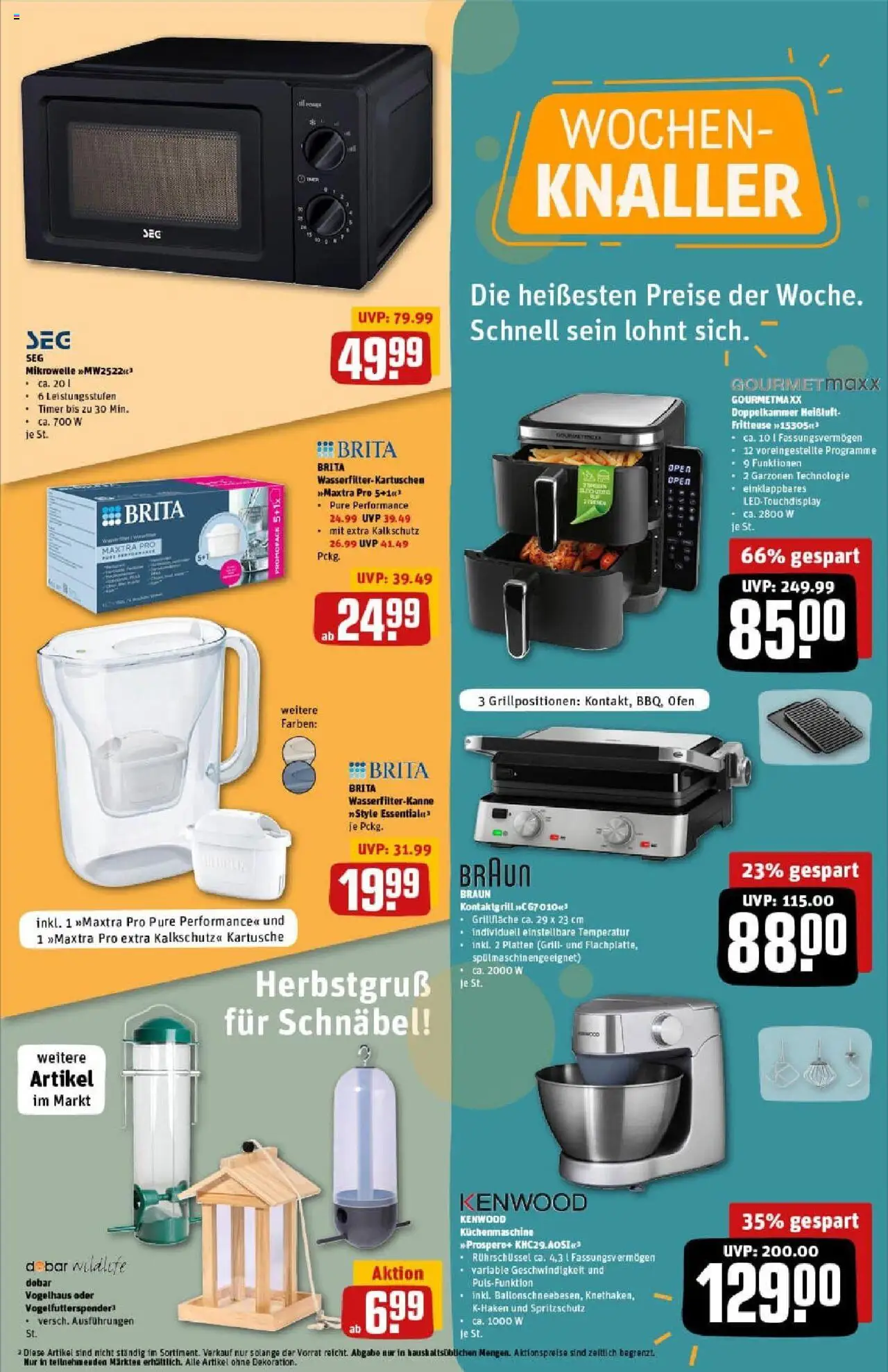 Rewe prospekt Weimar / Schöndorf	 – gültig ab 13.10.2025 | Seite: 33 | Produkte: Ofen, Mikrowelle, Grill, Fritteuse