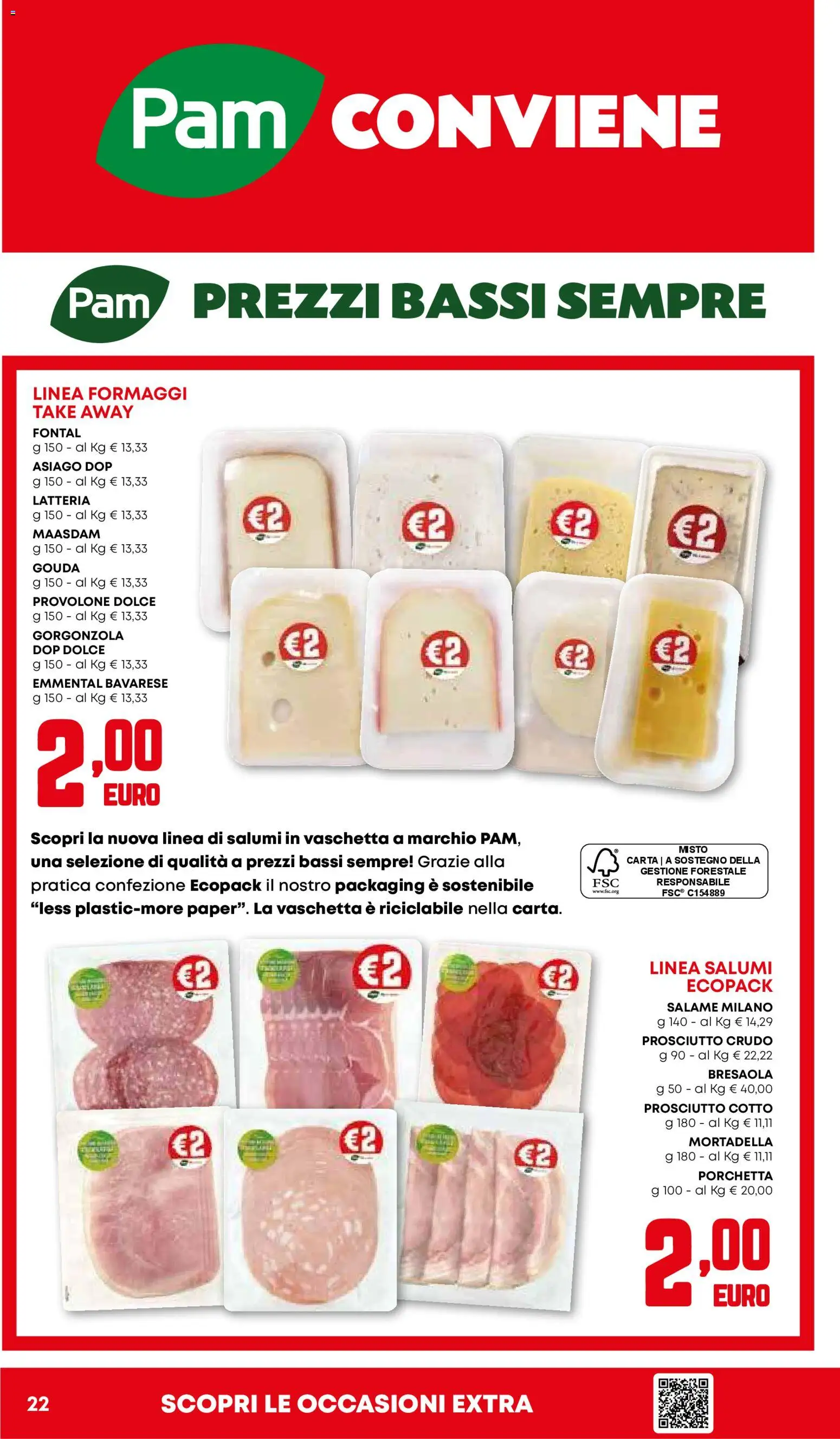 Volantino PAM del 26.02.2026 | Pagina: 22 | Prodotti: Porchetta, Prosciutto Cotto, Salame, Prosciutto