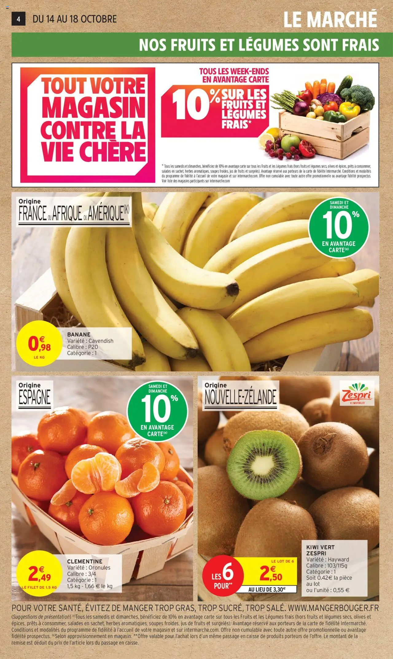 {H1} | Page: 4 | Produits: Clémentine, Kiwi vert, Jus, Kiwi