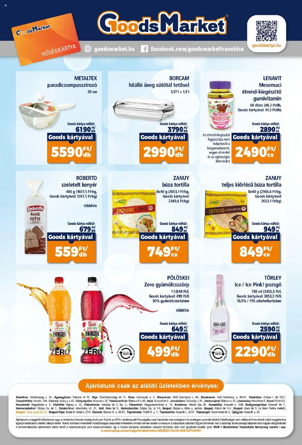 Goods Market akciós ujság - amely érvényes a következő dátumtól: 07.08.2025 | Oldal: 12 | Termékek: Málna, Paradicsompasszírozó, Kenyér, Mangó