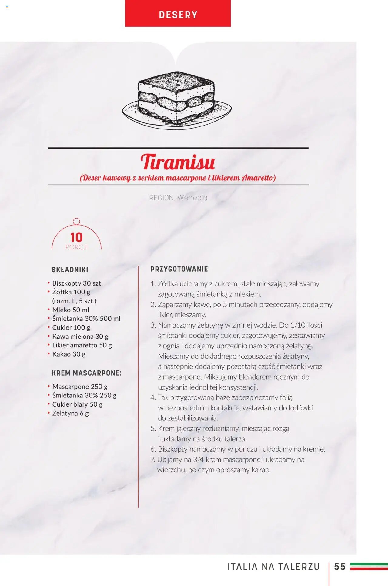 Makro Gazetka - Ebook kuchnia włoska od 16.05.2023 | Strona: 55 | Produkty: Mleko, Kawa, Krem, Cukier